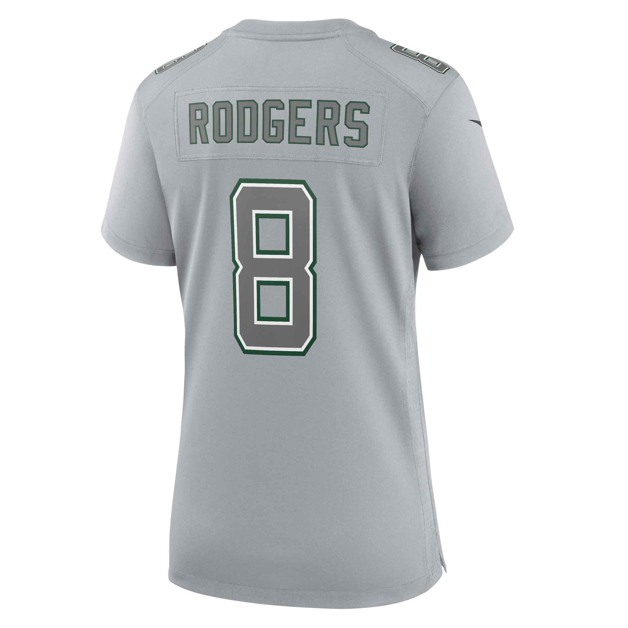 Aaron Rodgers New York Jets Nike Women's Atmosphere Fashion Game Jersey - Heather Gray - vstockx