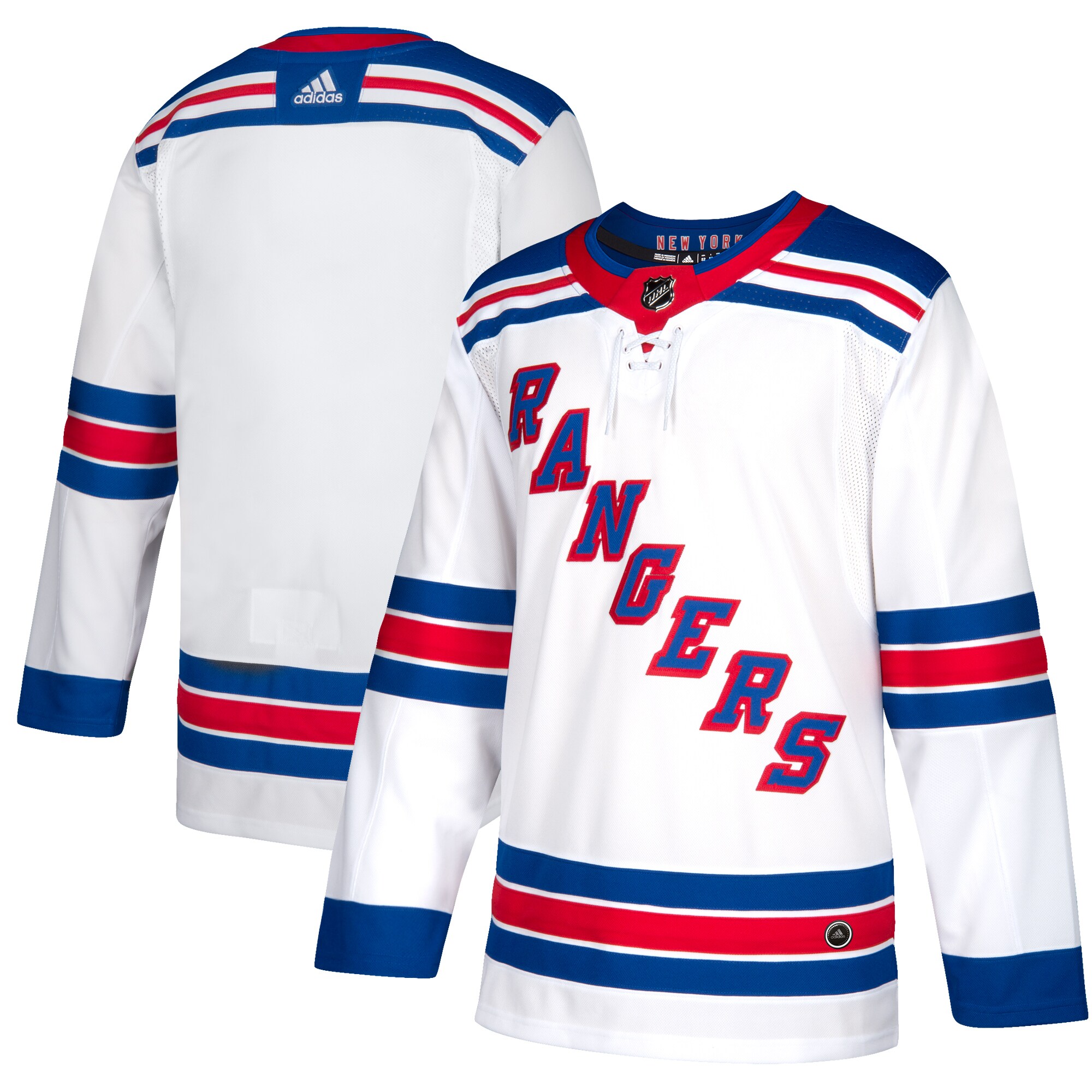 New York Rangers adidas Away Authentic Blank Jersey - White - vstockx
