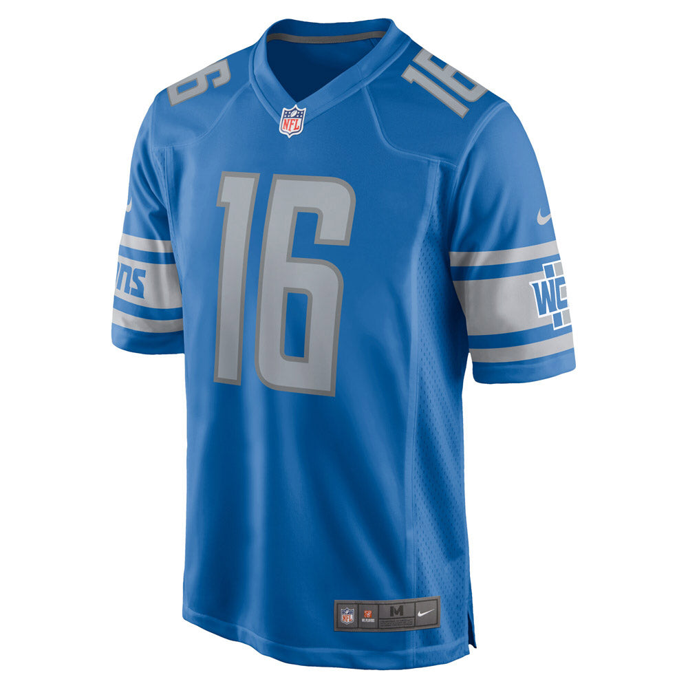 Youth Detroit Lions Jared Goff Game Jersey Blue - vstockx