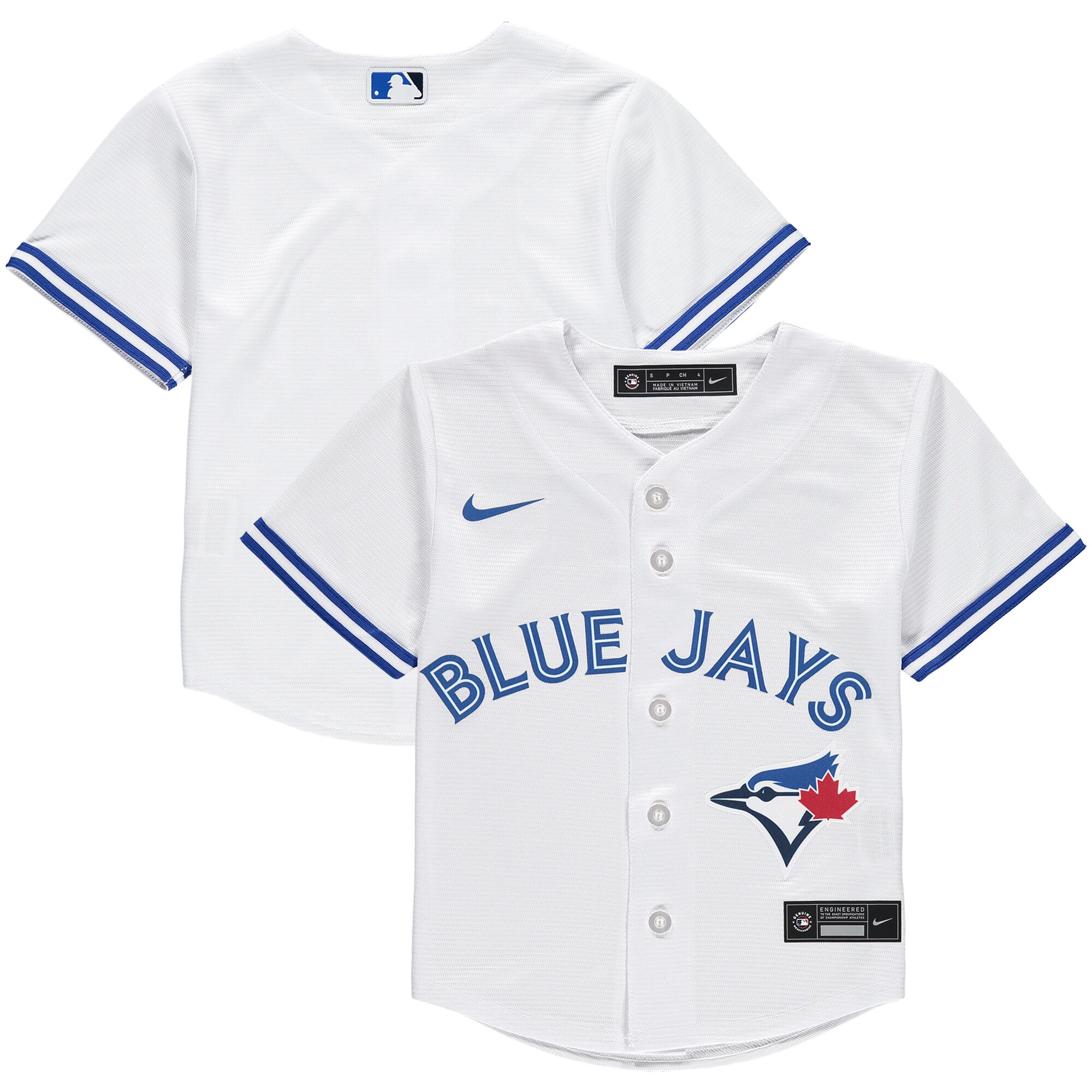 Toronto Blue Jays Nike Preschool Home Replica Team Jersey - White - vstockx