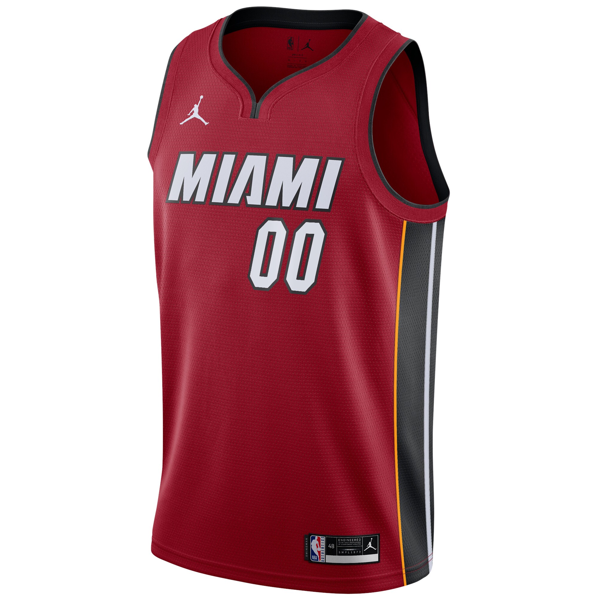 Miami Heat Jordans Brand Swingman Custom Jersey - Statement Edition - Red - vstockx