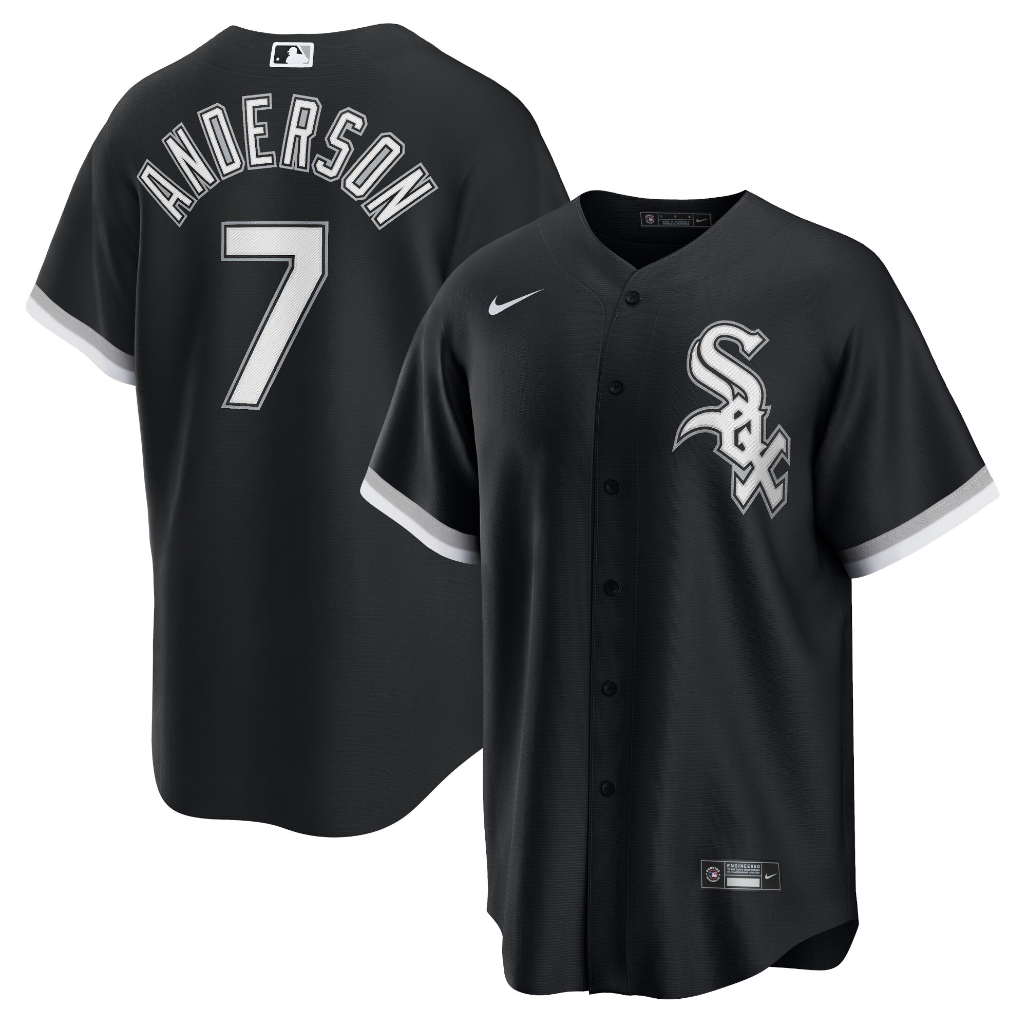 Tim Anderson Chicago White Sox Nike Alternate Replica Player Jersey - Black - vstockx
