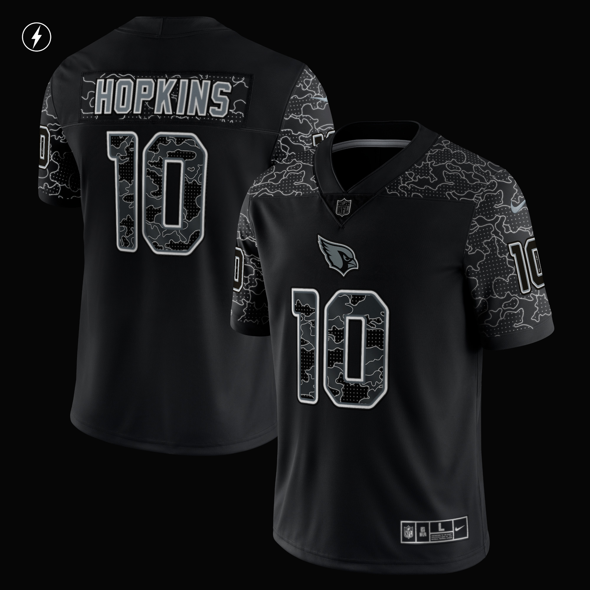 DeAndre Hopkins Arizona Cardinals Nike RFLCTV Limited Jersey - Black - vstockx