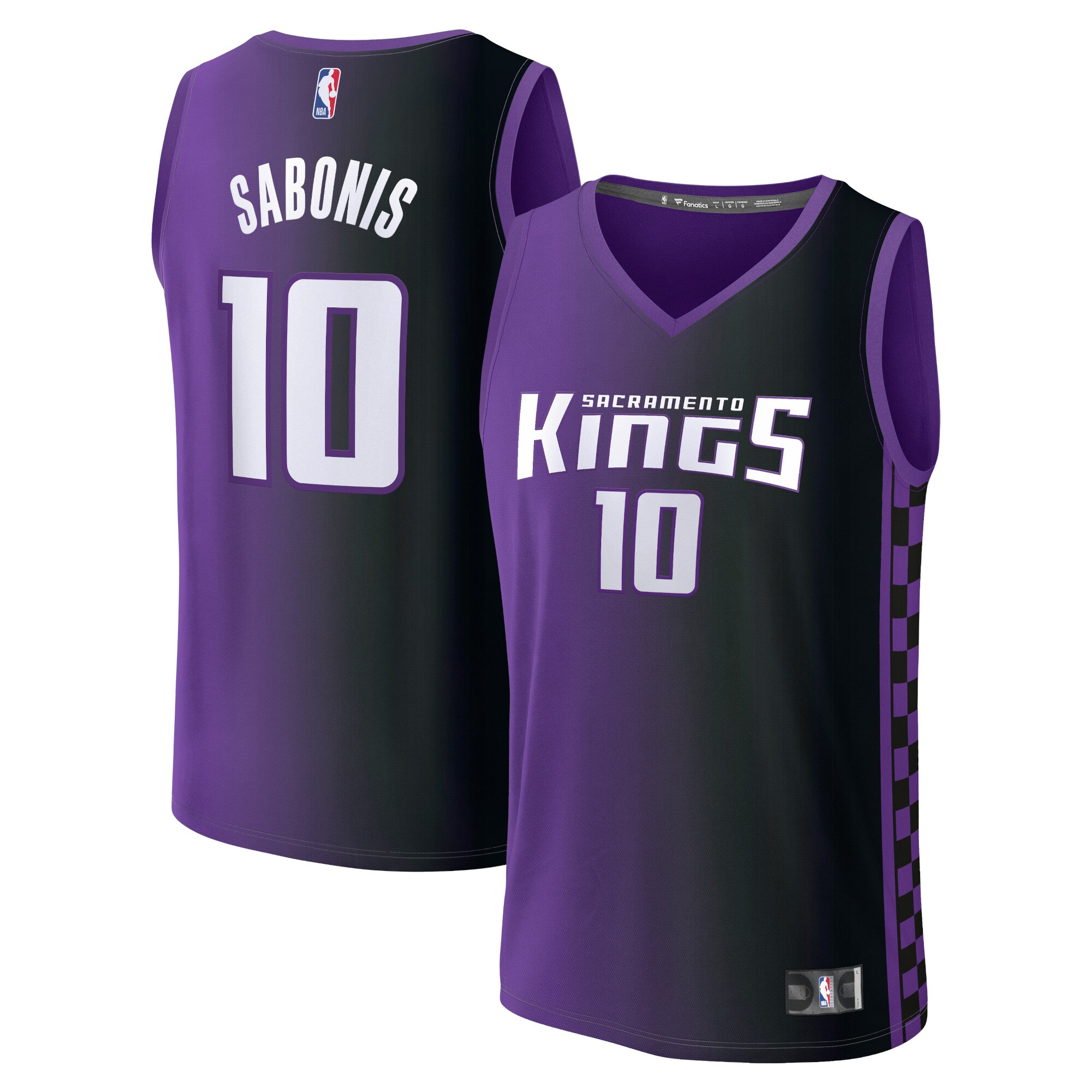 Domantas Sabonis Sacramento Kings Fanatics Branded 2023/24 Fast Break Replica Jersey - Statement Edition - Purple - vstockx
