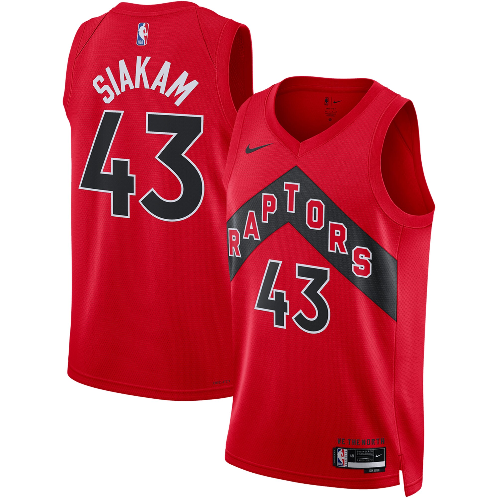 Pascal Siakam Toronto Raptors Nike Unisex Swingman Jersey - Association Edition - Red - vstockx