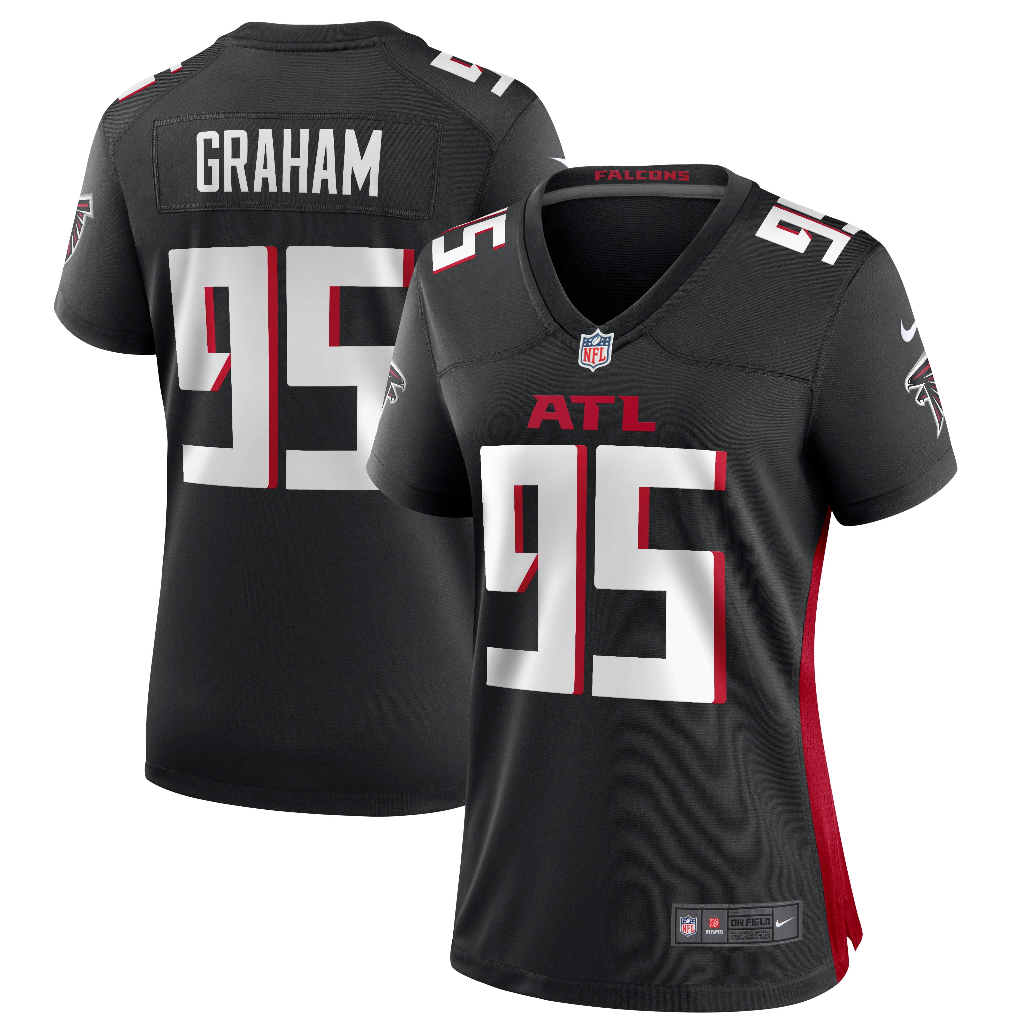 Women's Nike Ta'Quon Graham Black Atlanta Falcons Game Jersey - vstockx