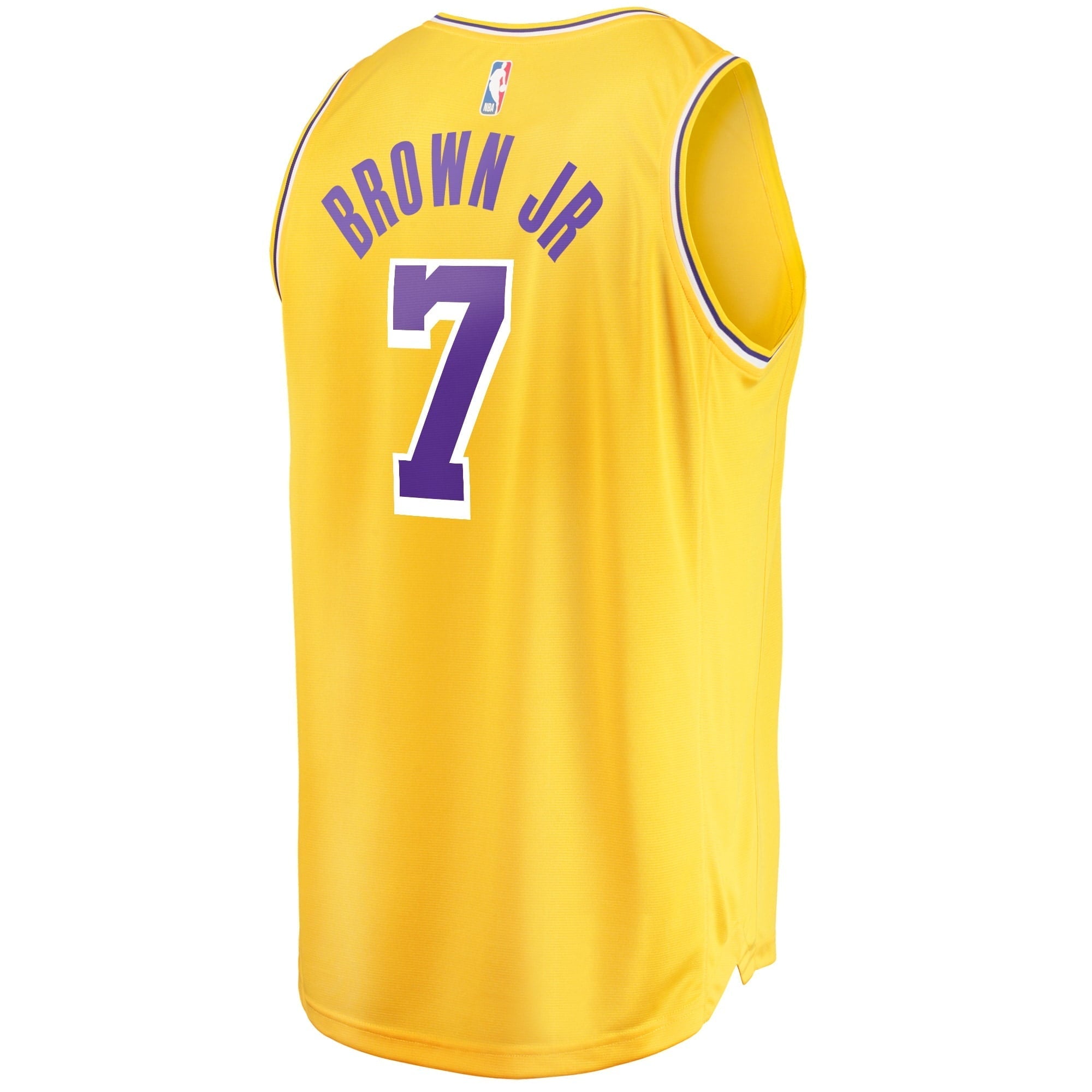 Men's Fanatics Branded Troy Brown Jr. Gold Los Angeles Lakers Fast Break Replica Jersey - Icon Edition - vstockx