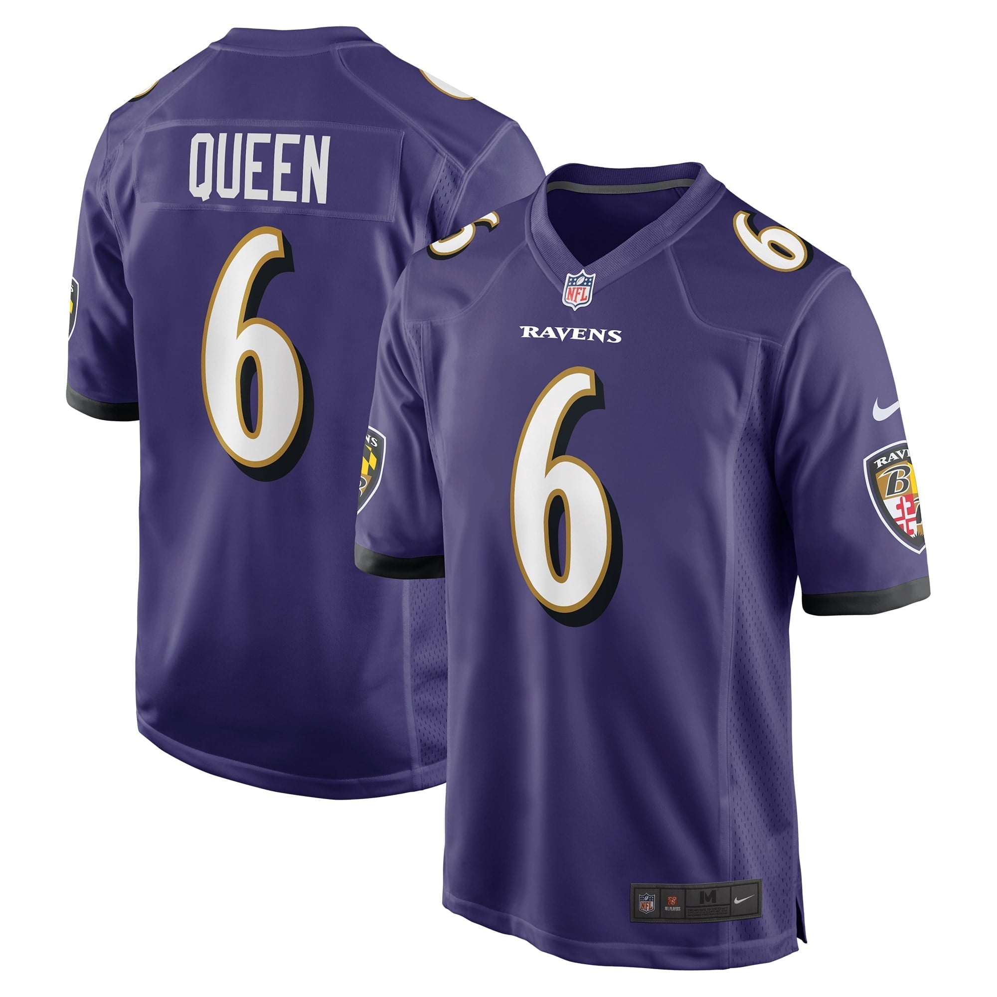 Men's Nike Patrick Queen Purple Baltimore Ravens Game Player Jersey - vstockx