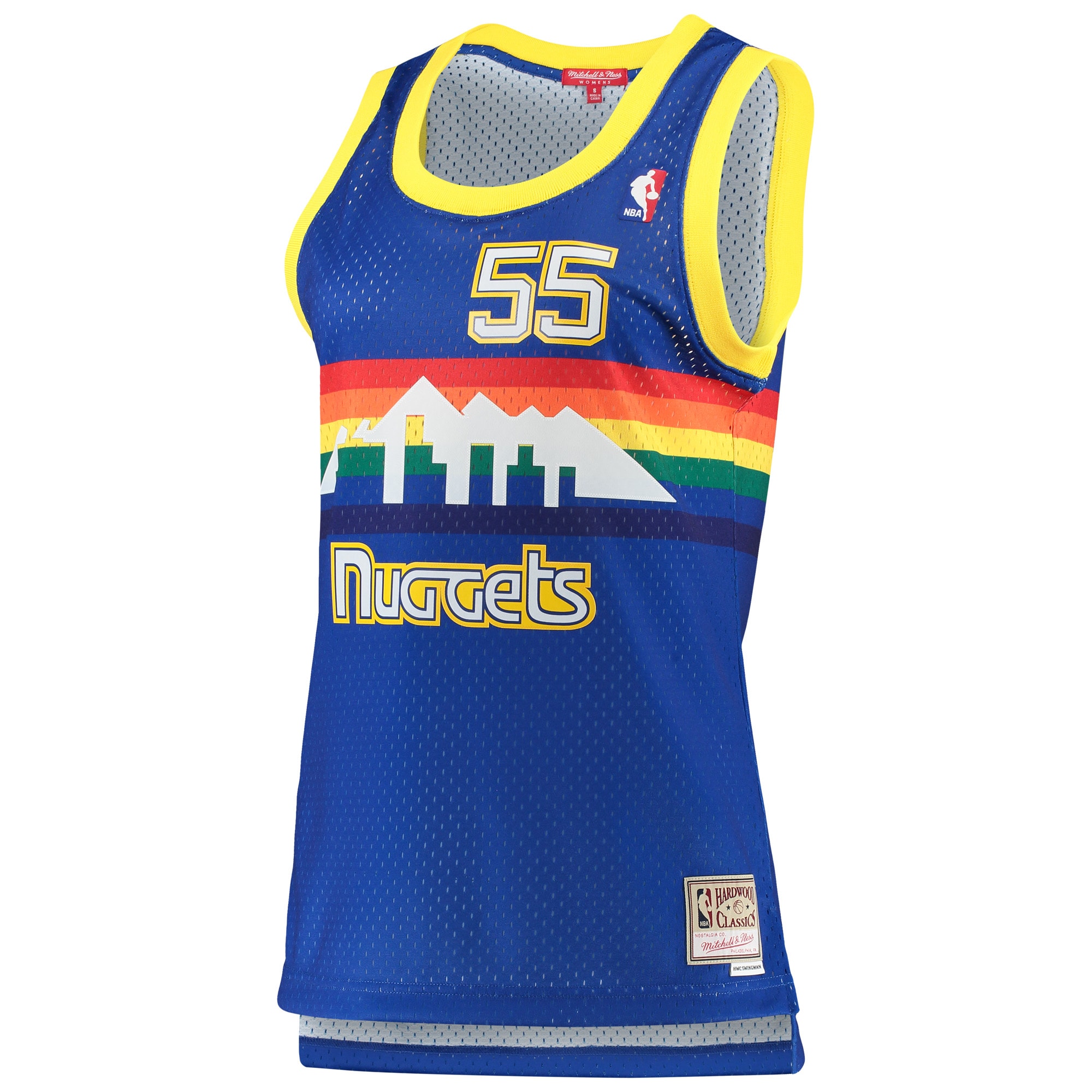 Dikembe Mutombo Denver Nuggets Mitchell & Ness Women's Royal 1991-92 Hardwood Classics Swingman Jersey - vstockx