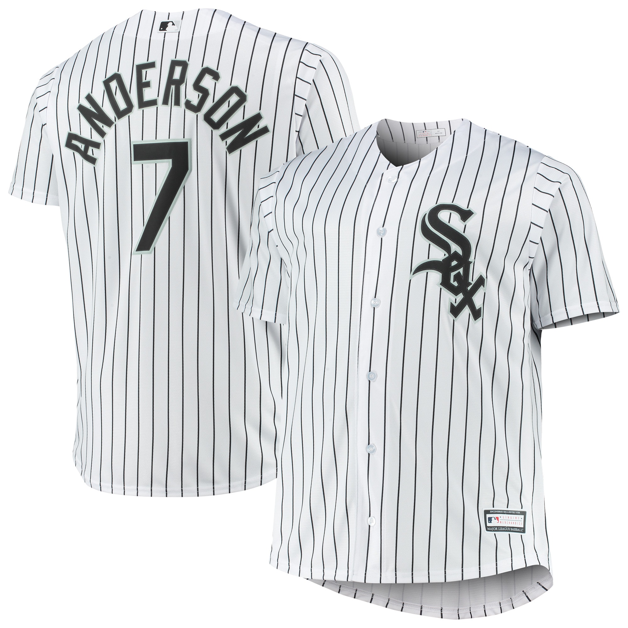 Tim Anderson Chicago White Sox Big & Tall Replica Player Jersey - White - vstockx