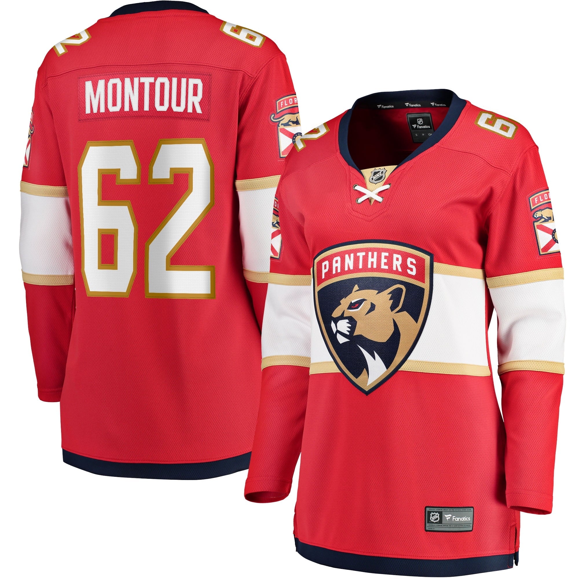 Women's Fanatics Branded Brandon Montour Red Florida Panthers Home Breakaway Player Jersey - vstockx