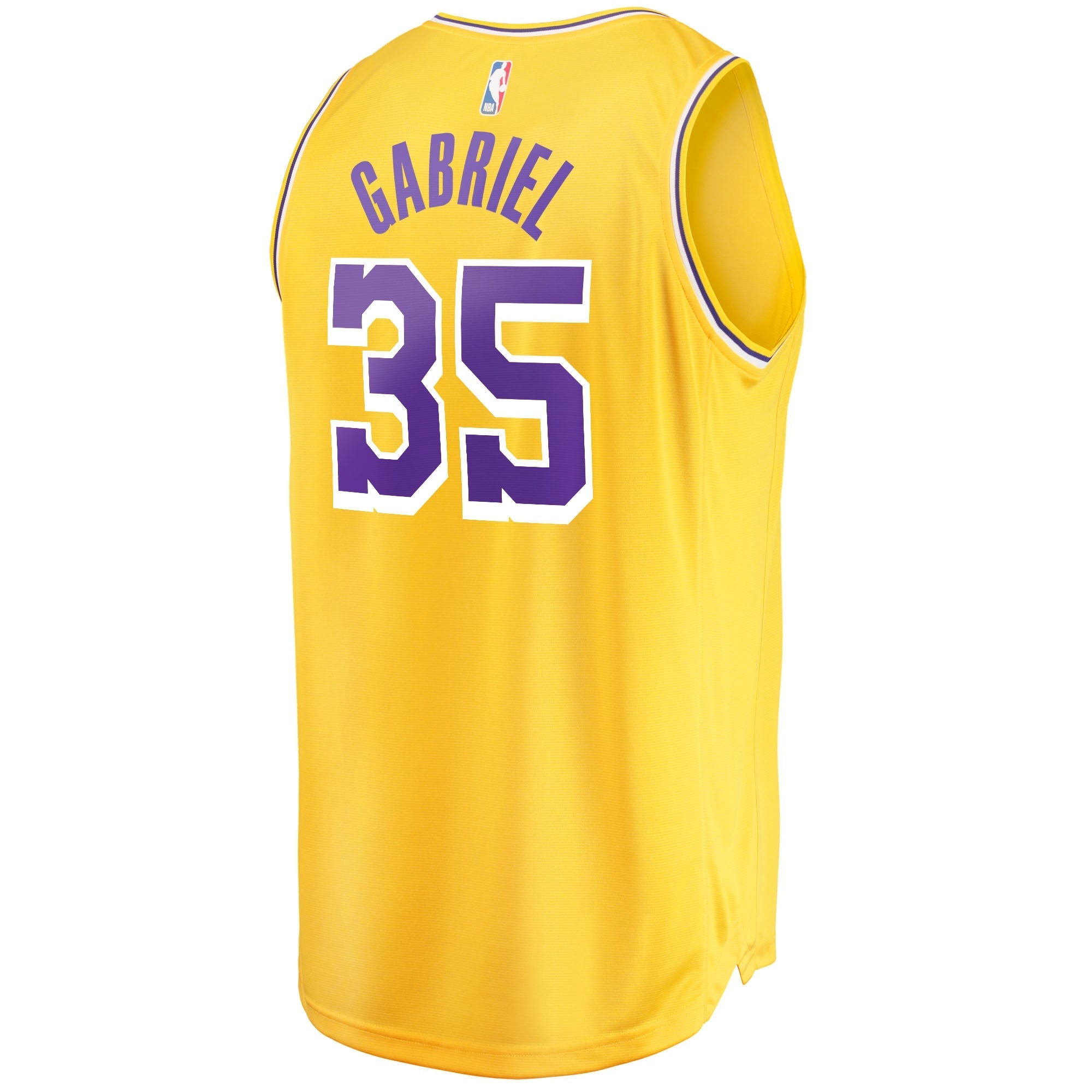 Men's Fanatics Branded Wenyen Gabriel Gold Los Angeles Lakers 2021/22 Fast Break Replica Jersey - Icon Edition - vstockx