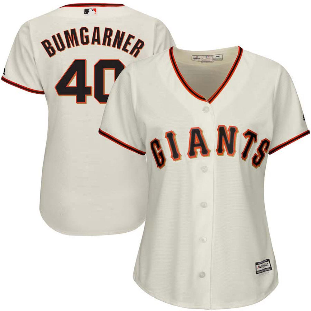 Women's San Francisco Giants Madison Bumgarner Replica Alternate Jersey - Cream - vstockx