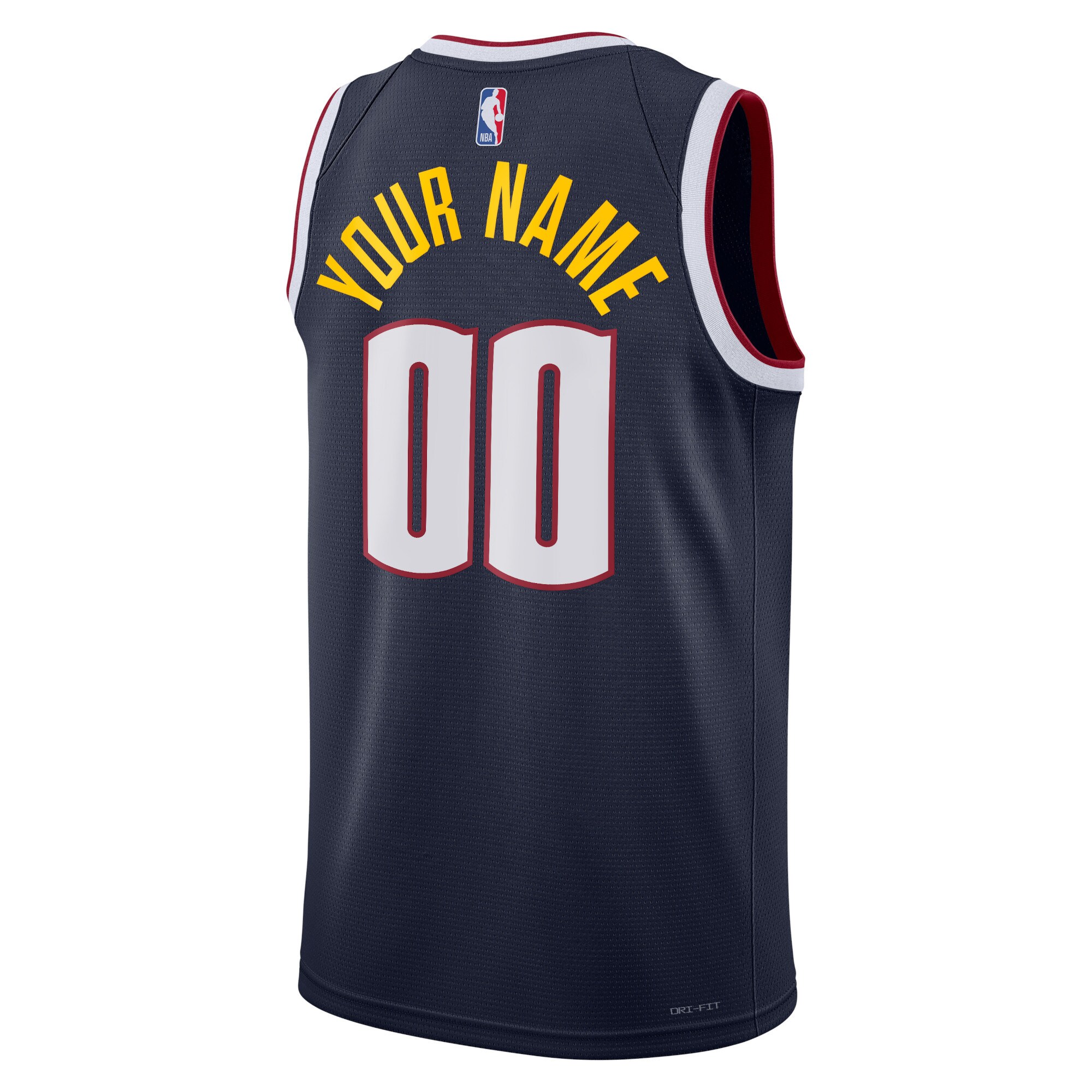 Denver Nuggets Nike Unisex Swingman Custom Jersey Navy - Icon Edition - vstockx
