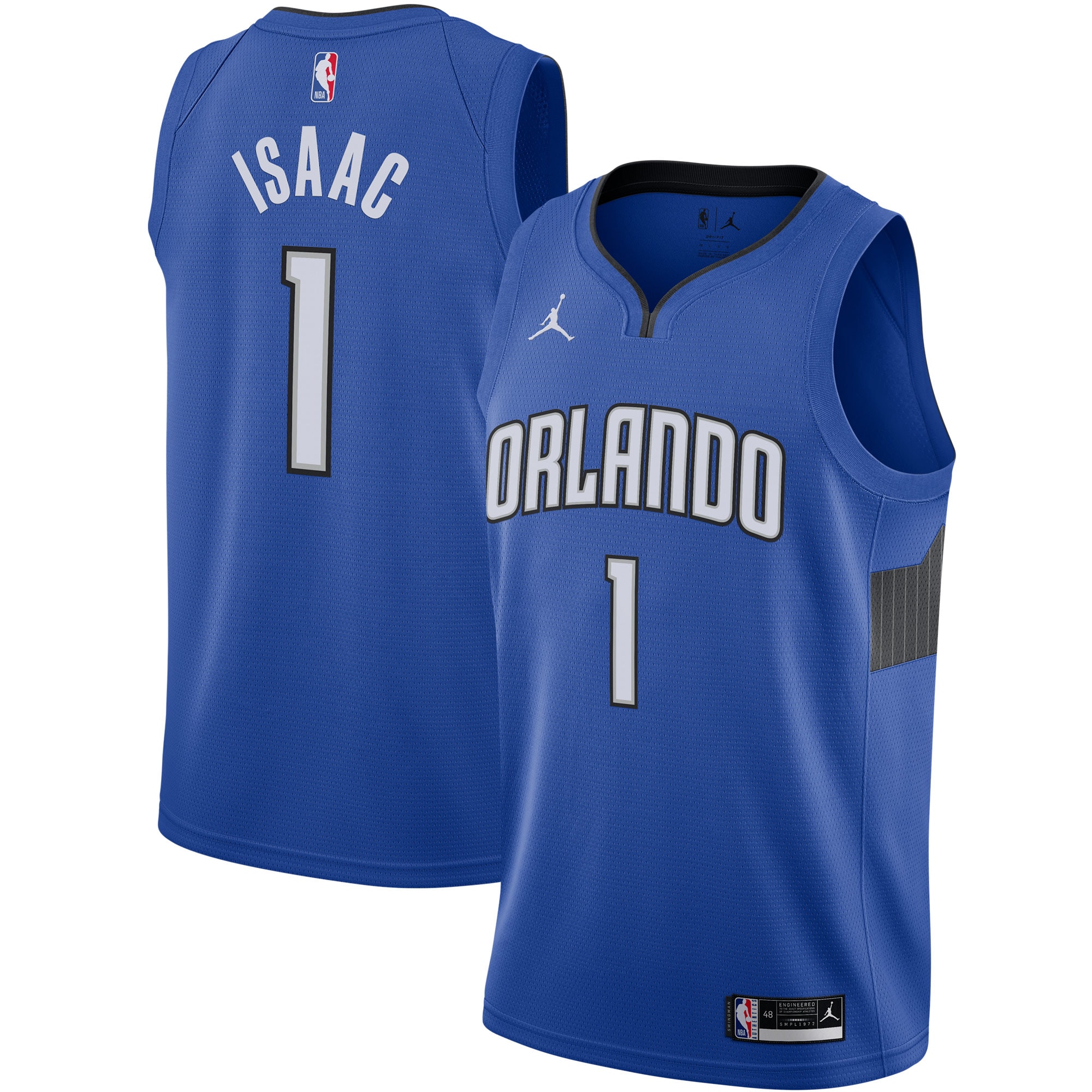 Jonathan Isaac Orlando Magic Jordans Brand 2020/21 Swingman Jersey - Statement Edition - Blue - vstockx