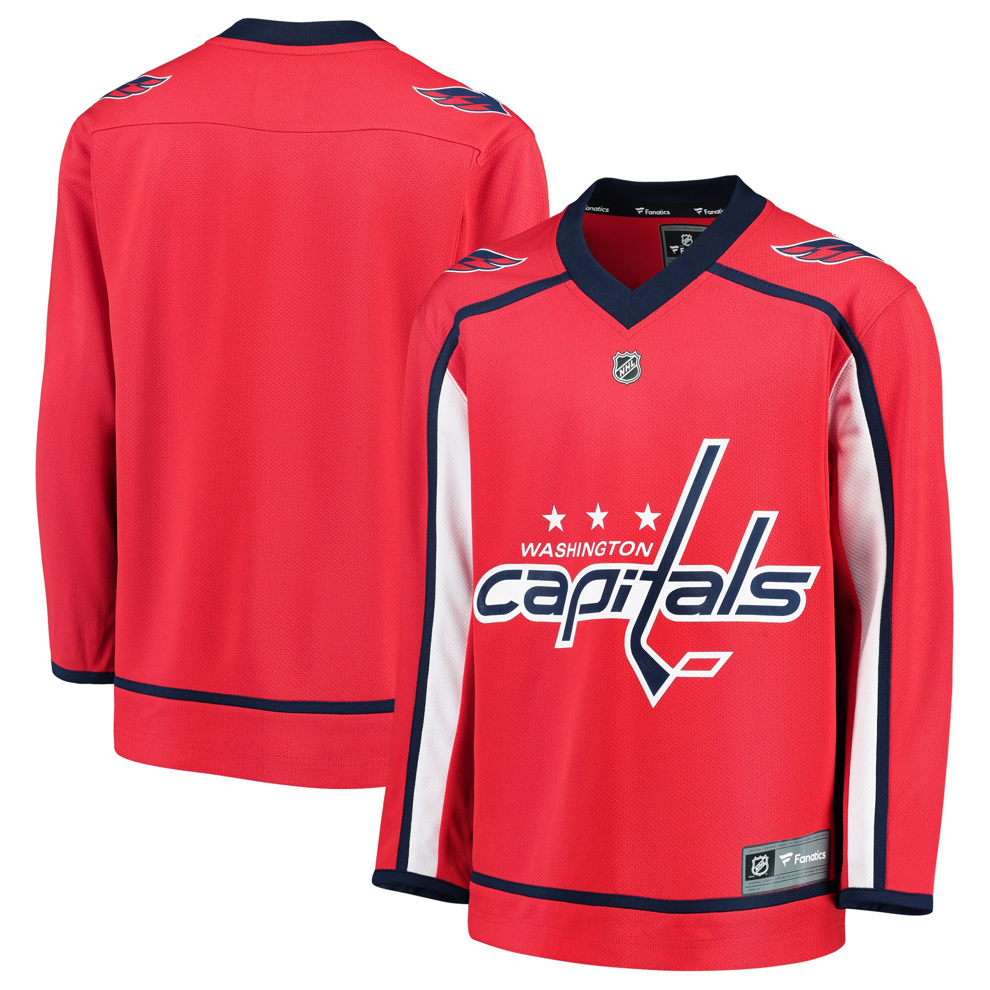 Washington Capitals Fanatics Branded Youth Home Replica Blank Jersey - Red - vstockx