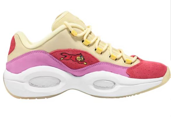 Reebok Question Low BBC Ice Cream Running Dog Yellow Red - vstockx