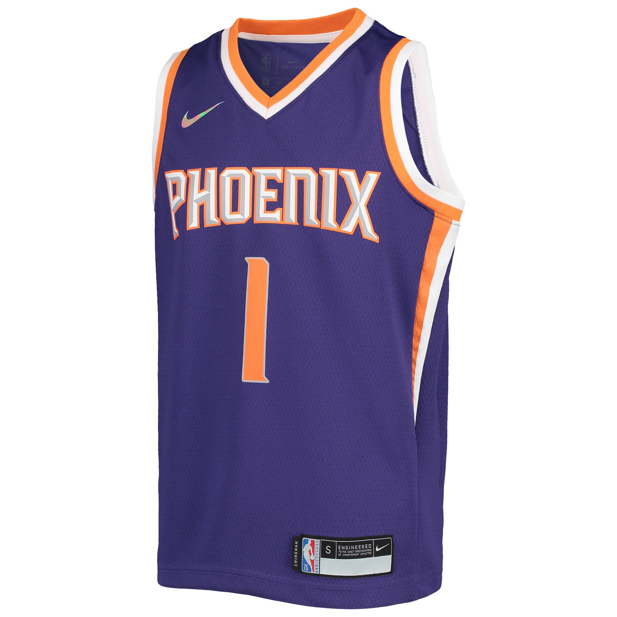 Devin Booker Phoenix Suns Nike Youth 2021/22 Diamond Swingman Jersey - Icon Edition - Purple - vstockx