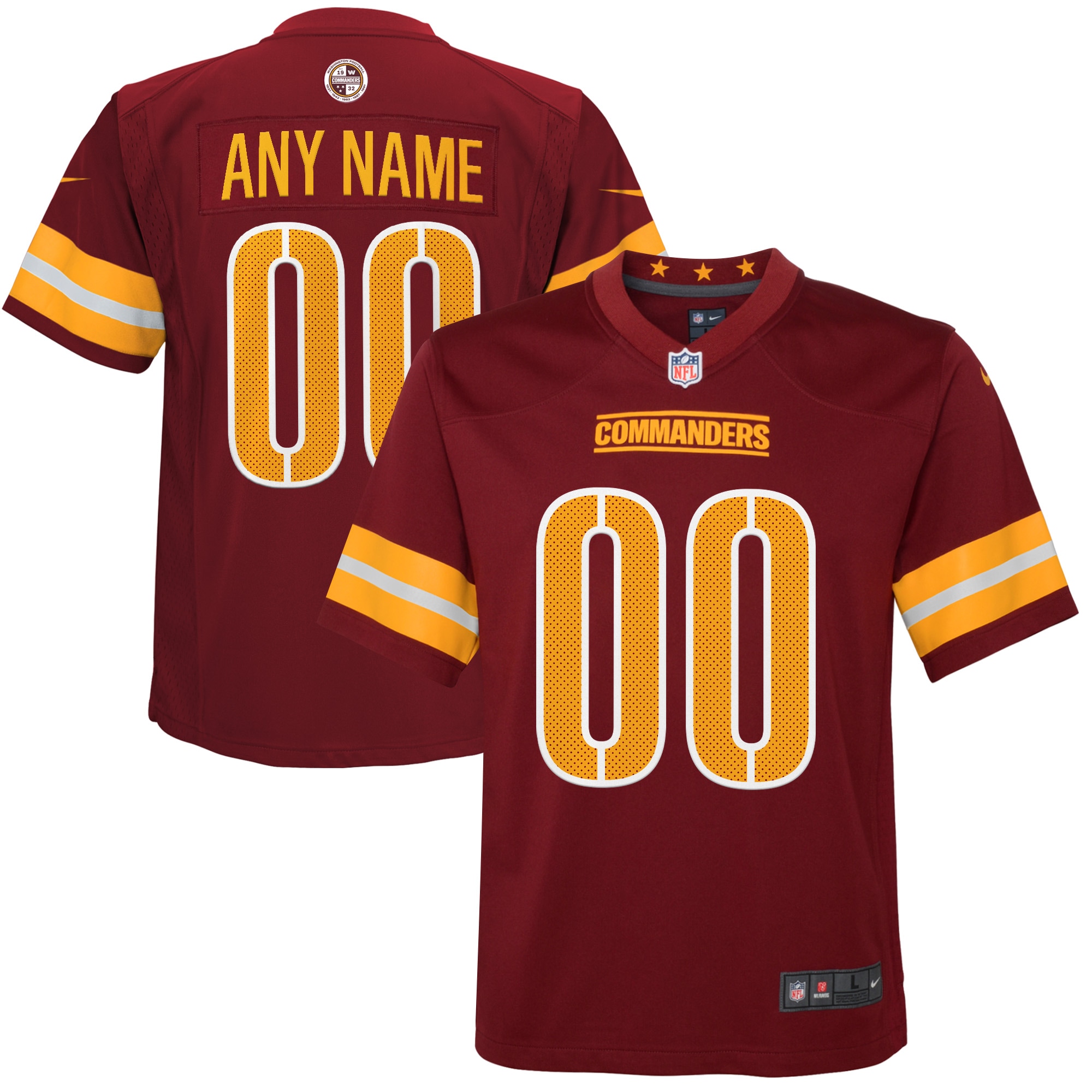 Washington Commanders Nike Youth Game Custom Player Jersey - Burgundy - vstockx