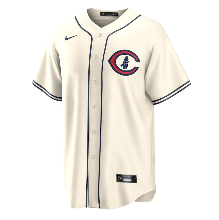 Youth Chicago Cubs Cream Field of Dreams Replica Jersey - vstockx