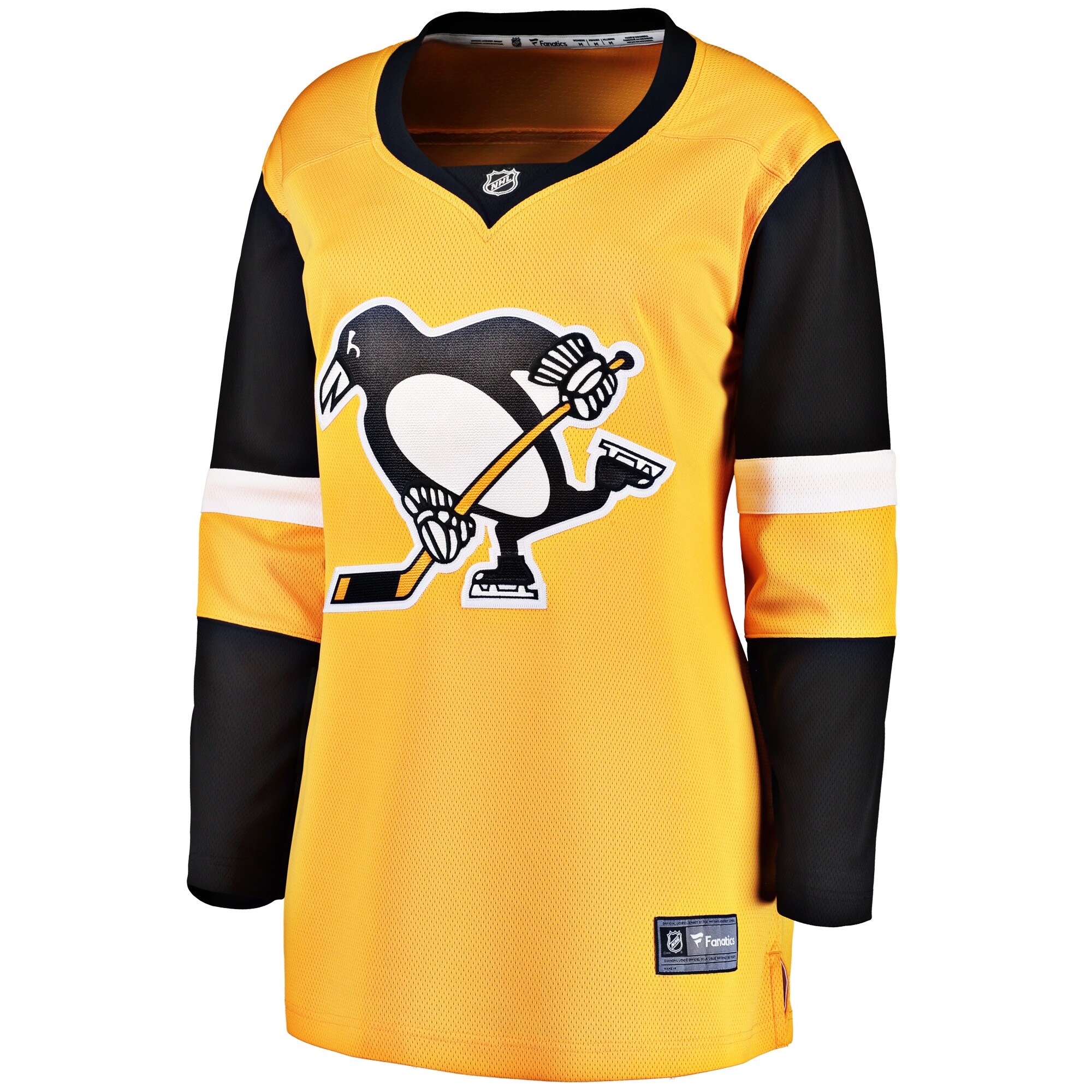 Pittsburgh Penguins Fanatics Branded Women's Alternate Breakaway Jersey - Gold - vstockx