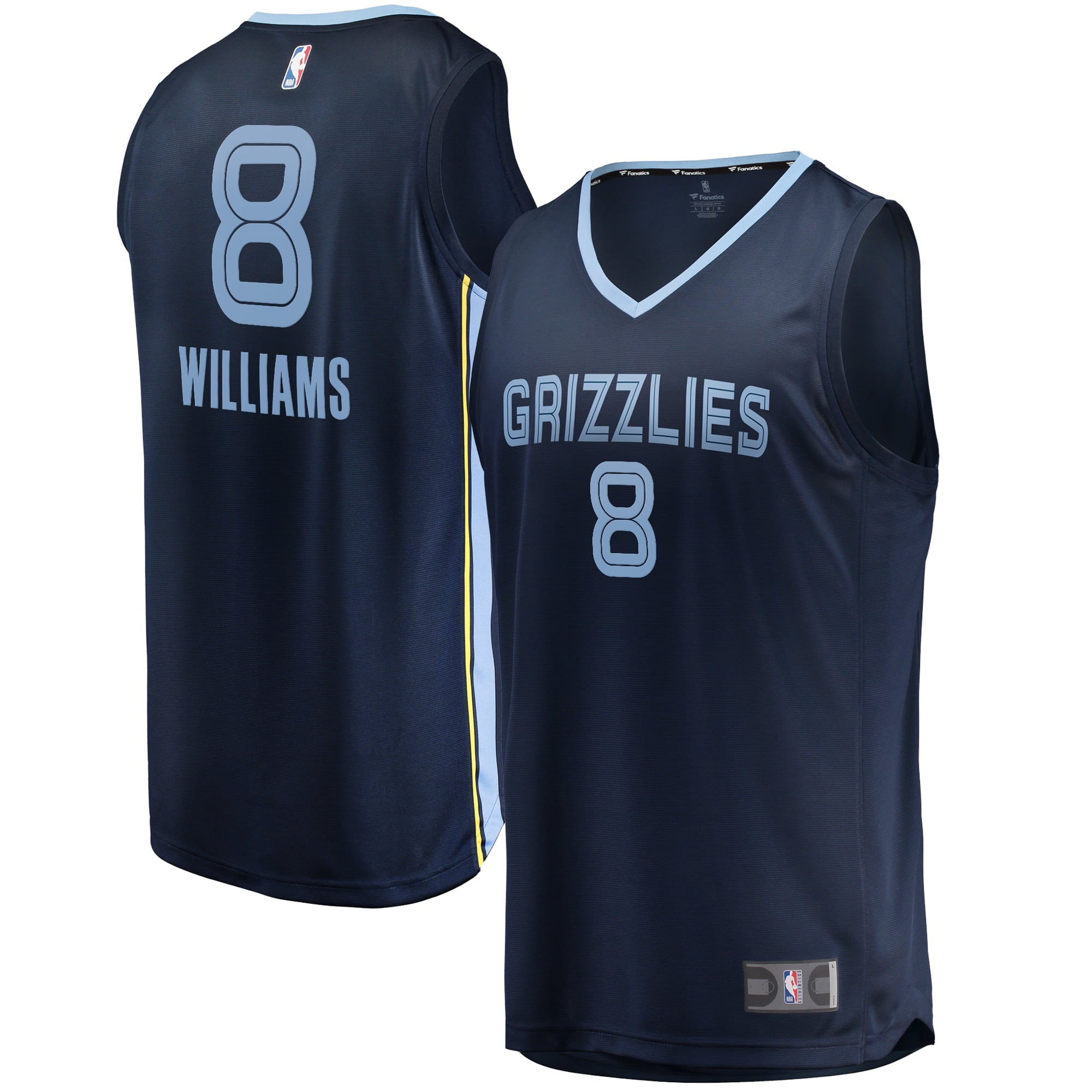 Men's Fanatics Branded Navy Memphis Grizzlies Ziaire Williams Fast Break Replica Jersey - Icon Edition - vstockx