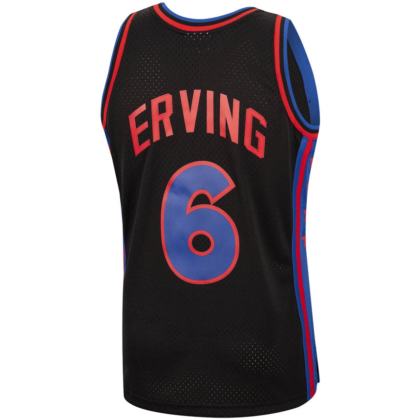 Men's Mitchell & Ness Julius Erving Black Philadelphia 76ers 1976-77 Hardwood Classics Reload Swingman Jersey - vstockx