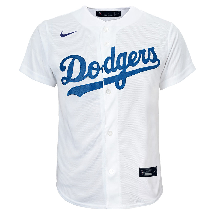 Youth Jackie Robinson Los Angeles Dodgers White Home Replica Player Jersey - vstockx