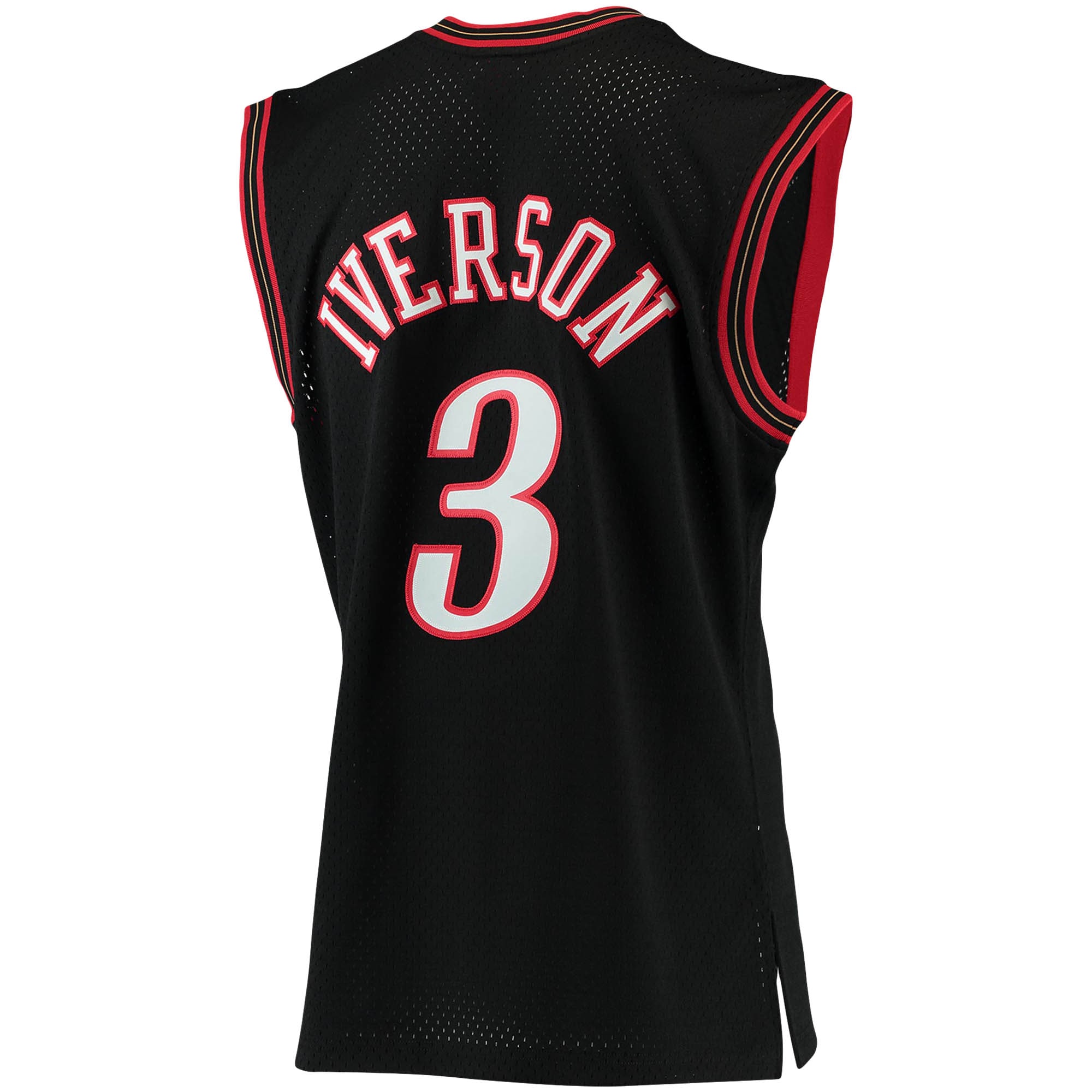 Allen Iverson Philadelphia 76ers Mitchell & Ness Big & Tall Hardwood Classics Jersey - Black - vstockx