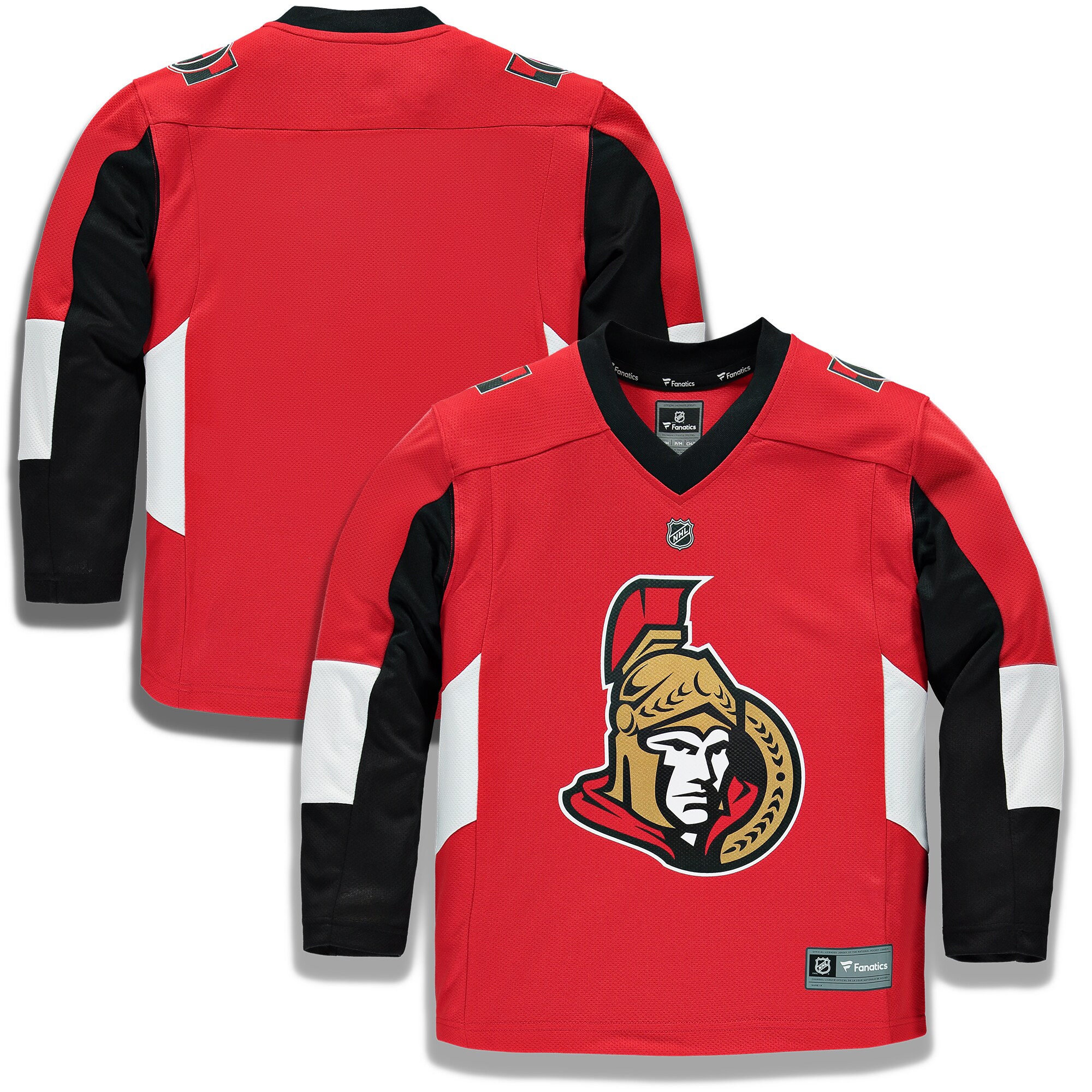 Ottawa Senators Fanatics Branded Youth Home Replica Blank Jersey - Red - vstockx
