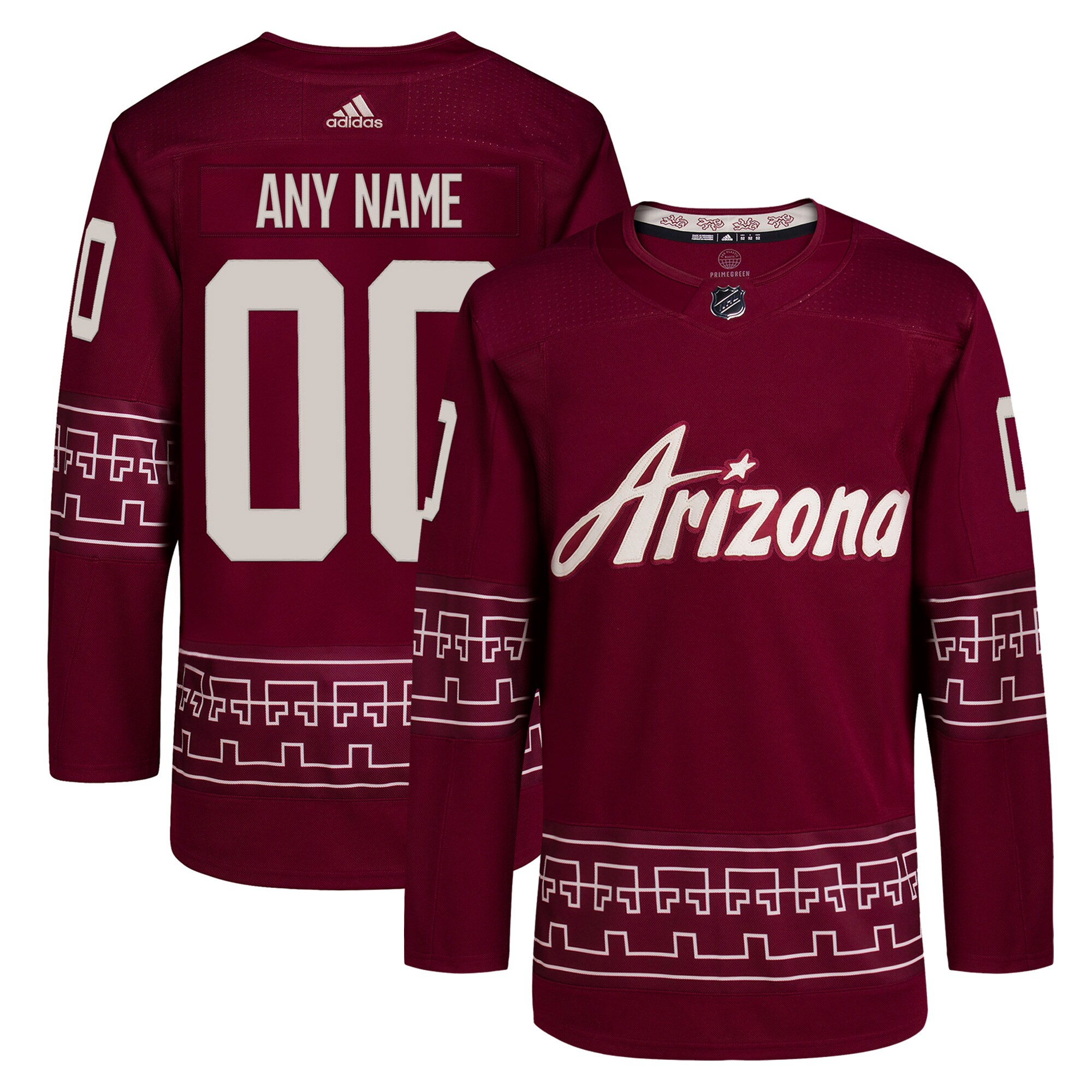 Arizona Coyotes adidas Alternate Authentic Pro Primegreen Custom Jersey - Garnet - vstockx