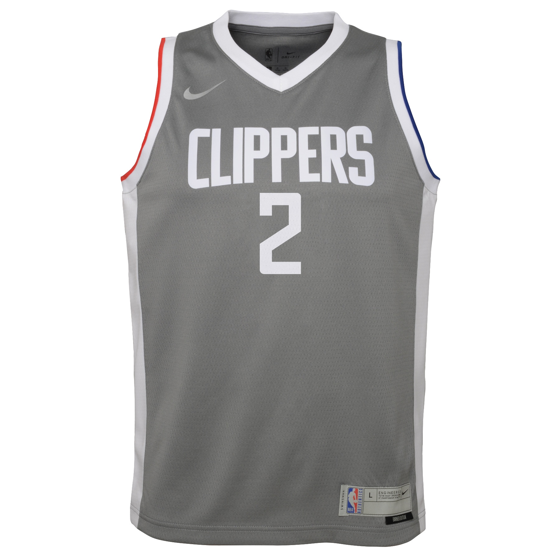 Kawhi Leonard LA Clippers Nike Youth 2020/21 Swingman Player Jersey Gray - Earned Edition - vstockx