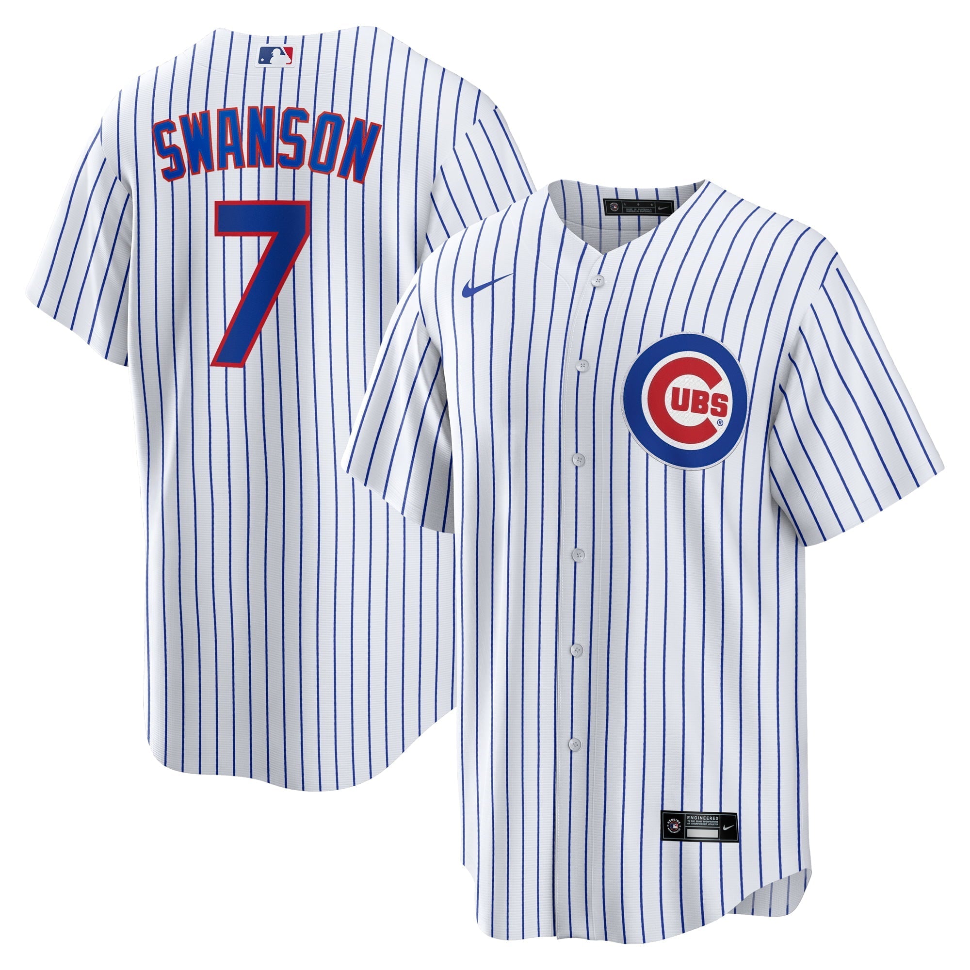 Men's Nike Dansby Swanson White Chicago Cubs Replica Player Jersey - vstockx