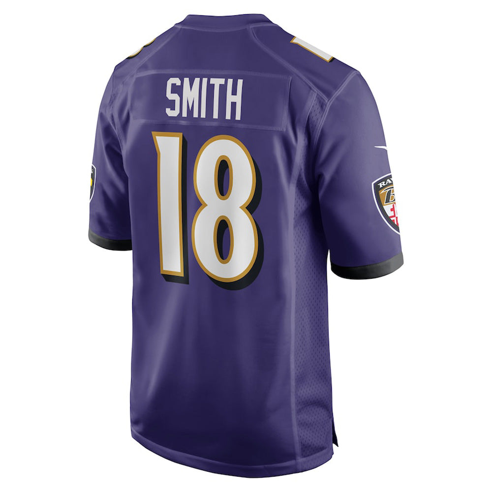 Youth Baltimore Ravens Roquan Smith Game Jersey - Purple - vstockx