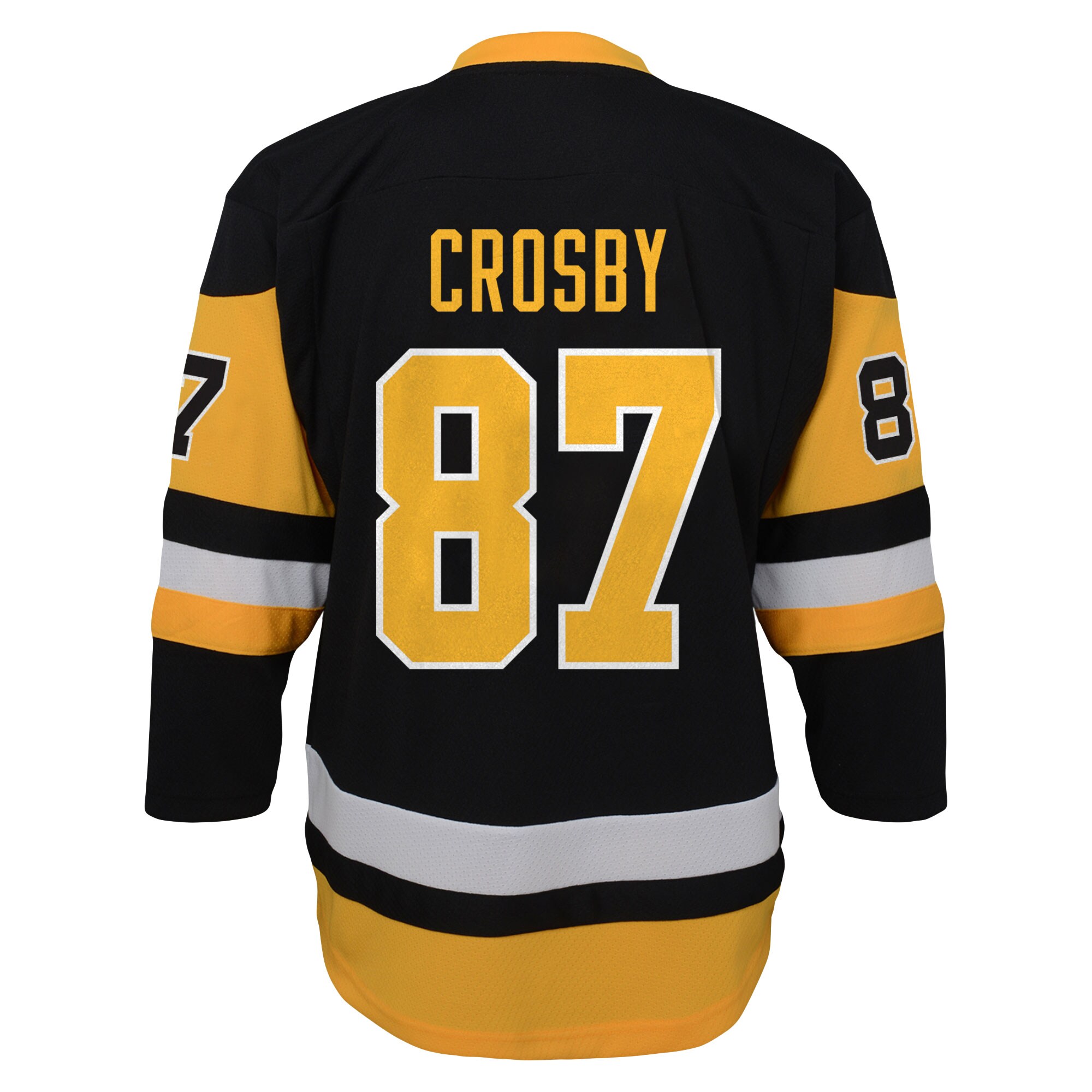 Sidney Crosby Pittsburgh Penguins Youth Captain Patch Home Replica Player Jersey - Black - vstockx