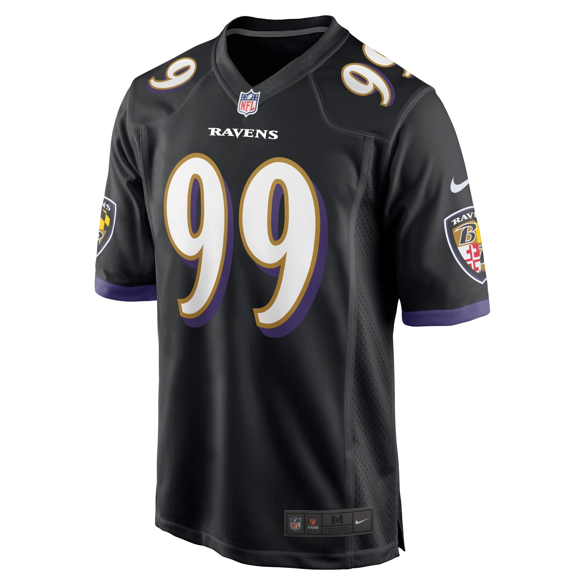 Men's Nike Odafe Oweh Black Baltimore Ravens Game Jersey - vstockx