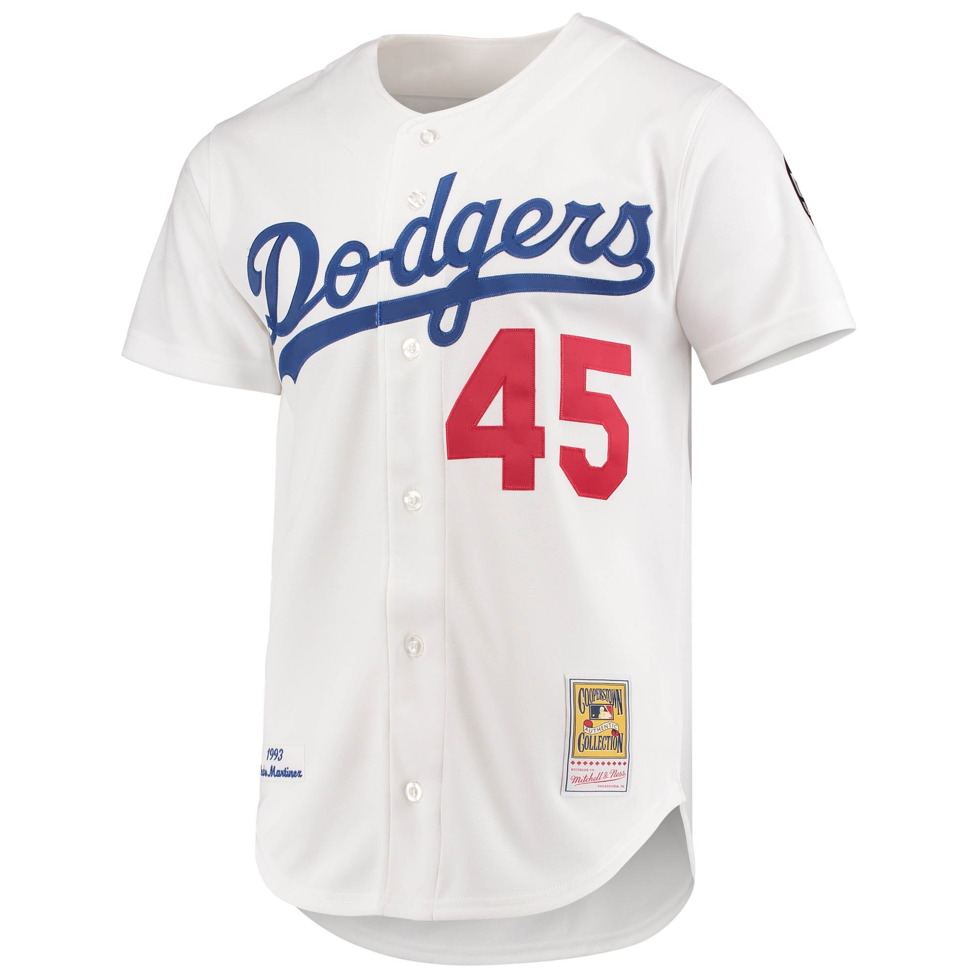 Pedro Martinez Los Angeles Dodgers Mitchell & Ness 1993 Cooperstown Collection Home Authentic Jersey - White - vstockx