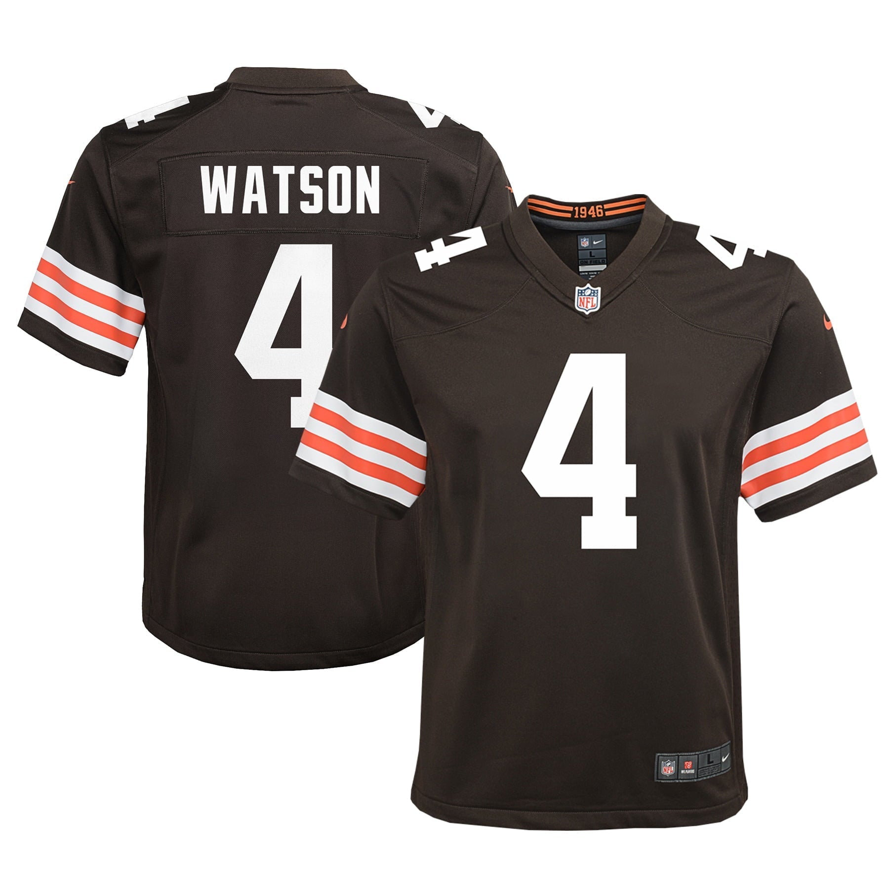Youth Nike Deshaun Watson Brown Cleveland Browns Game Jersey - vstockx