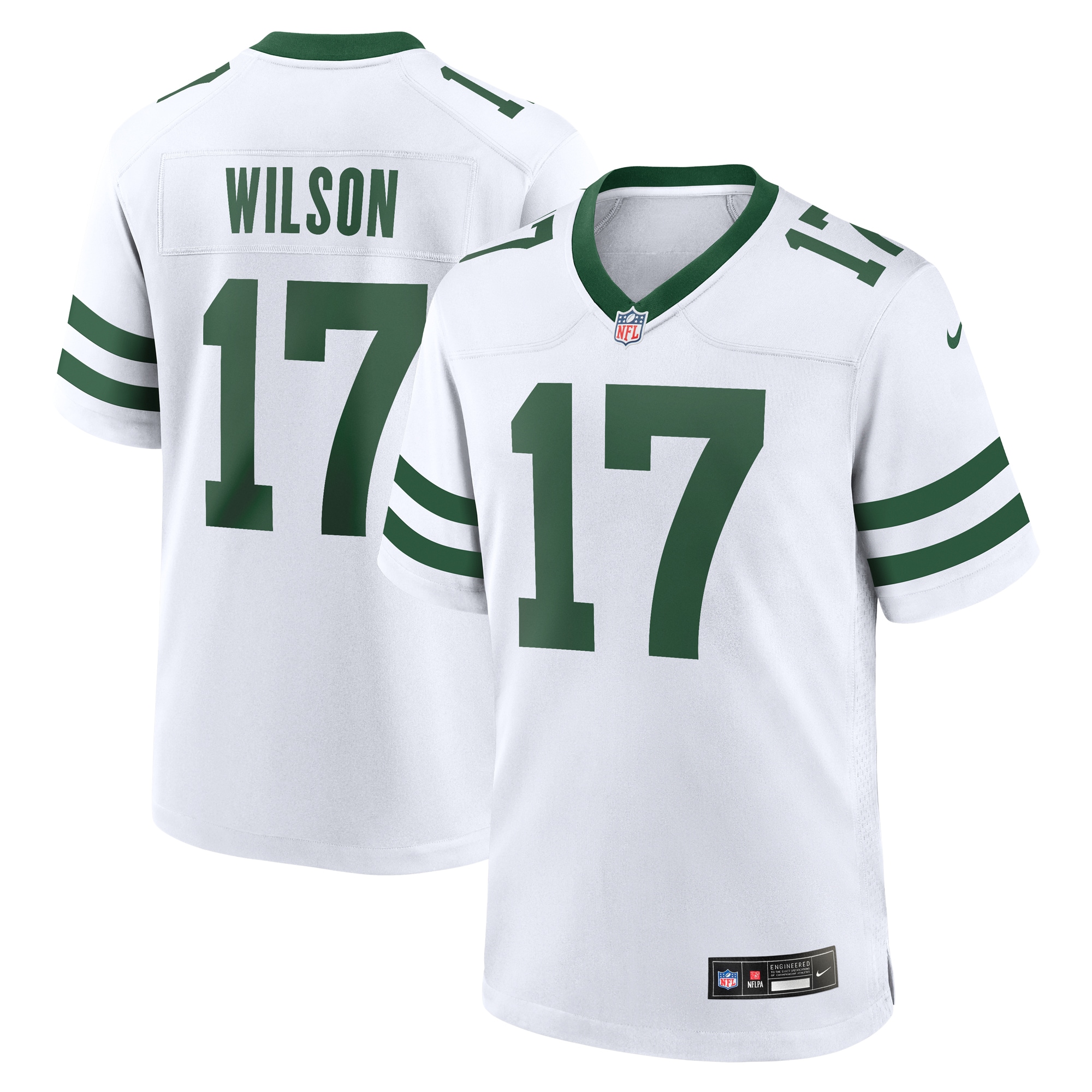 Garrett Wilson New York Jets Nike Legacy Player Game Jersey - White - vstockx