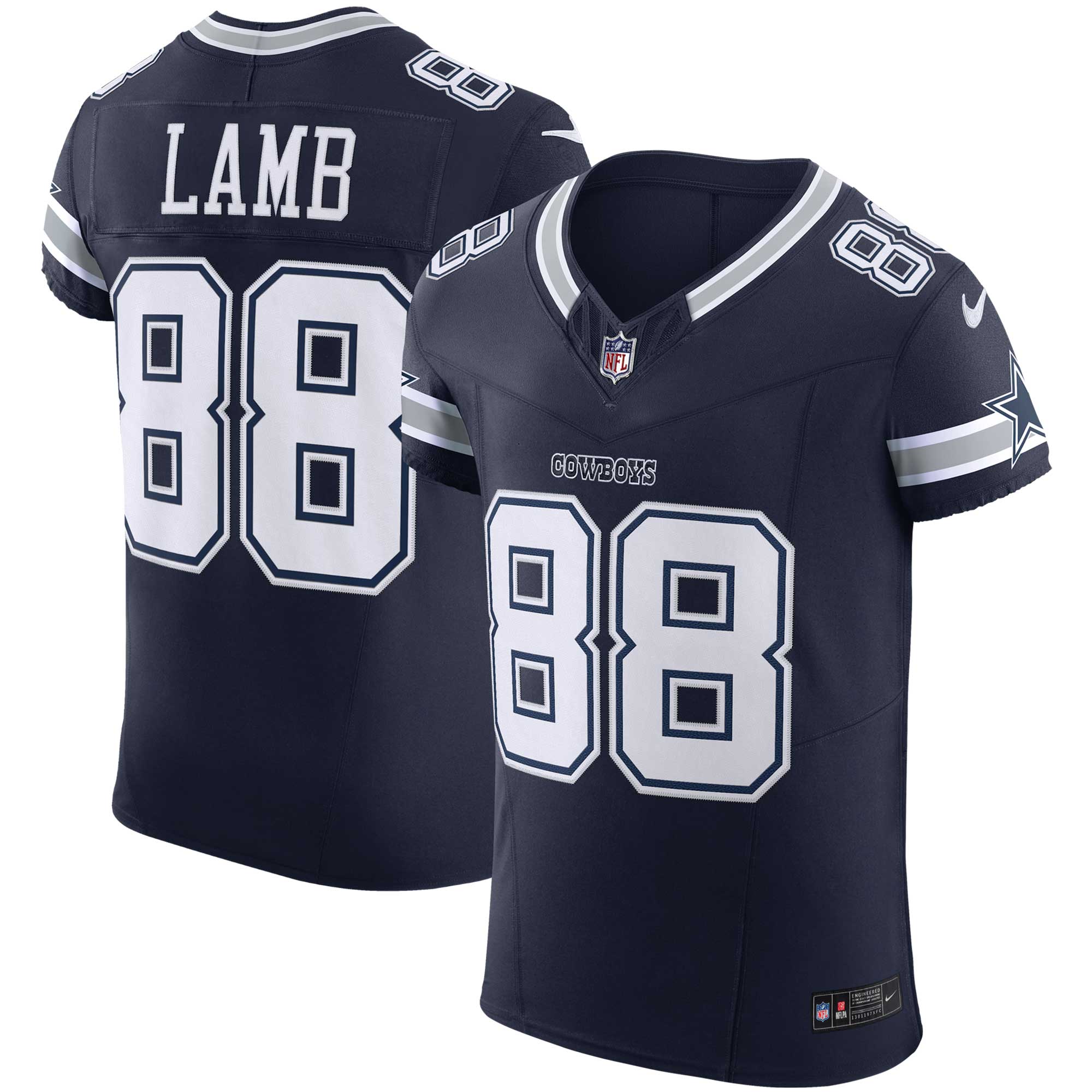 CeeDee Lamb Dallas Cowboys Nike Vapor F.U.S.E. Elite Jersey - Navy - vstockx