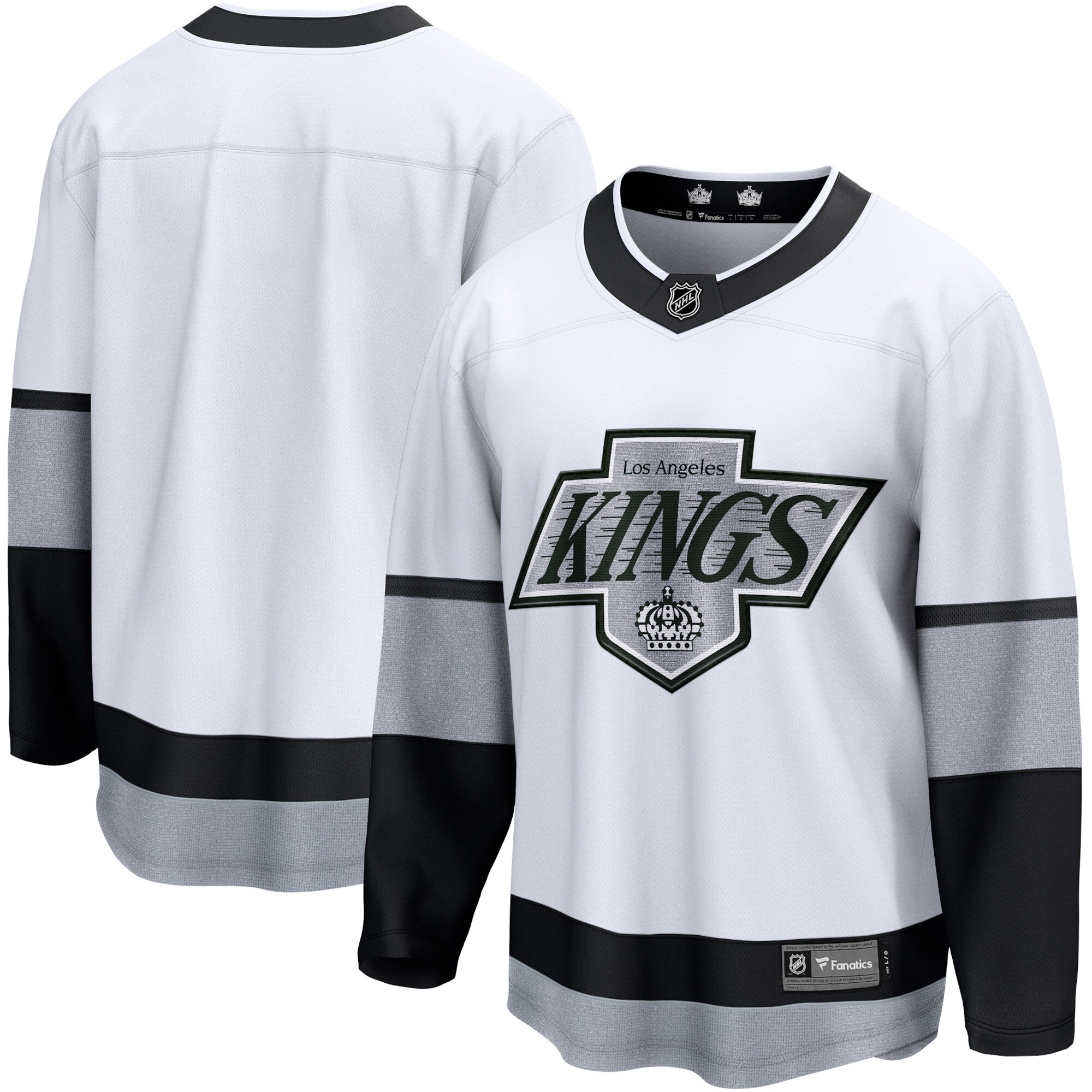 Los Angeles Kings Fanatics Branded Alternate Premier Breakaway Team Jersey - White - vstockx