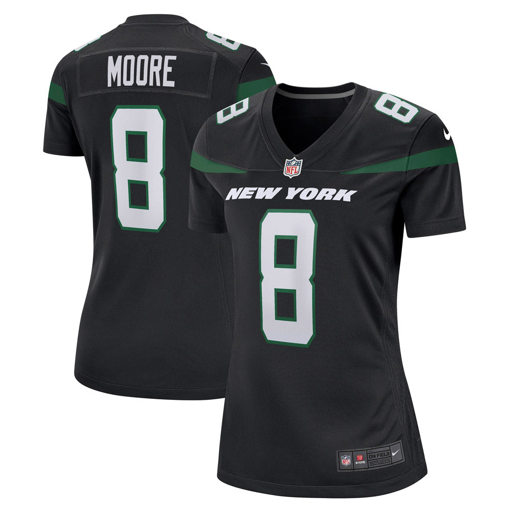 Women's New York Jets Elijah Moore Game Jersey Stealth Black - vstockx