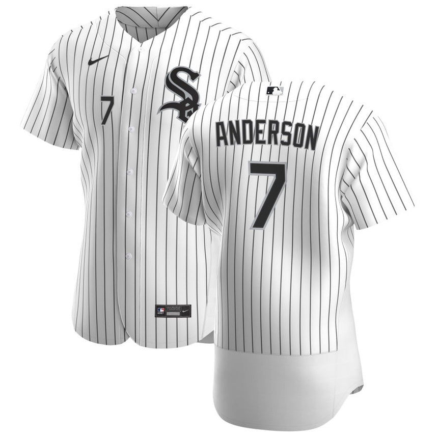Men's Chicago White Sox Tim Anderson White Home Authentic Player Jersey - vstockx