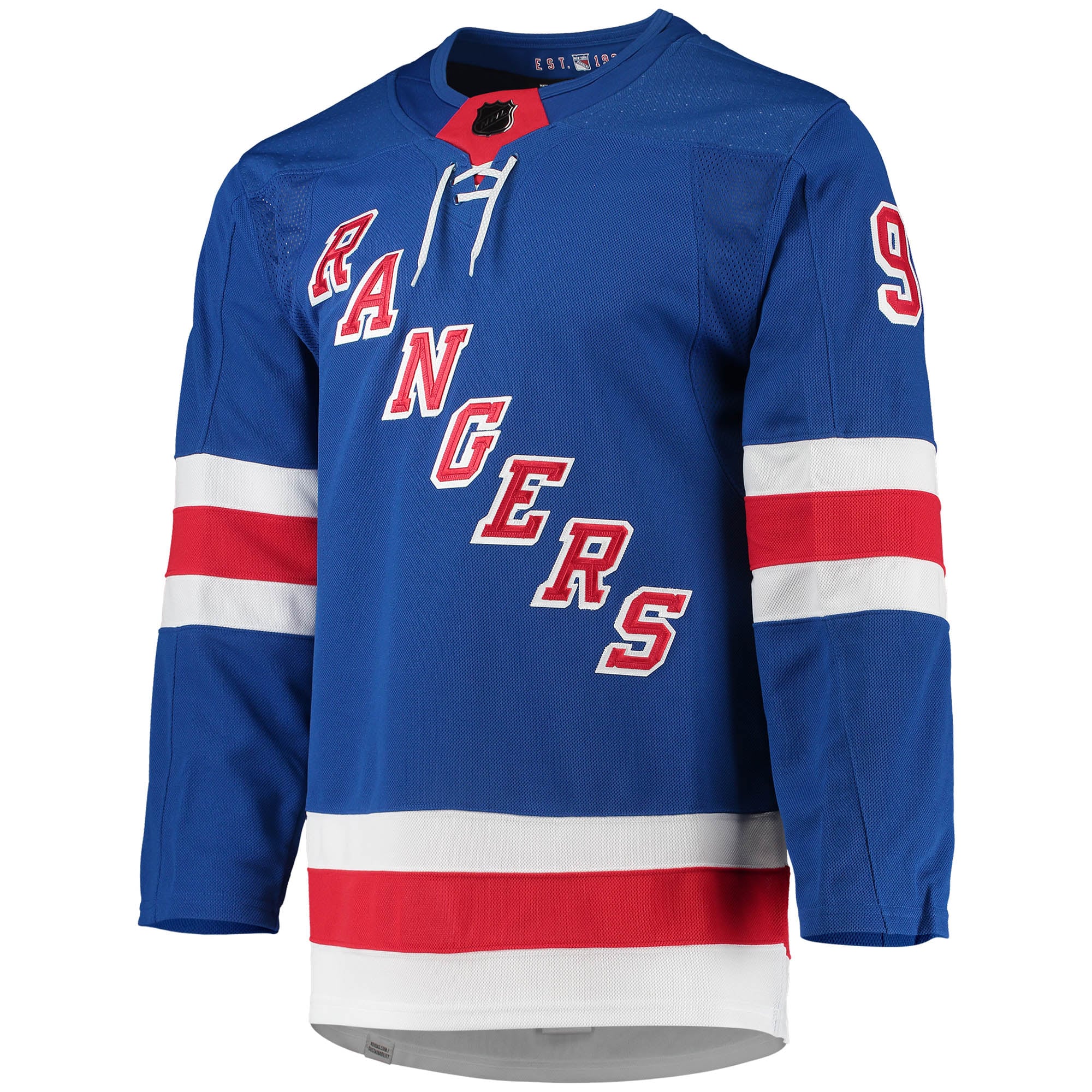 Mika Zibanejad New York Rangers adidas Home Primegreen Authentic Pro Player Jersey - Blue - vstockx