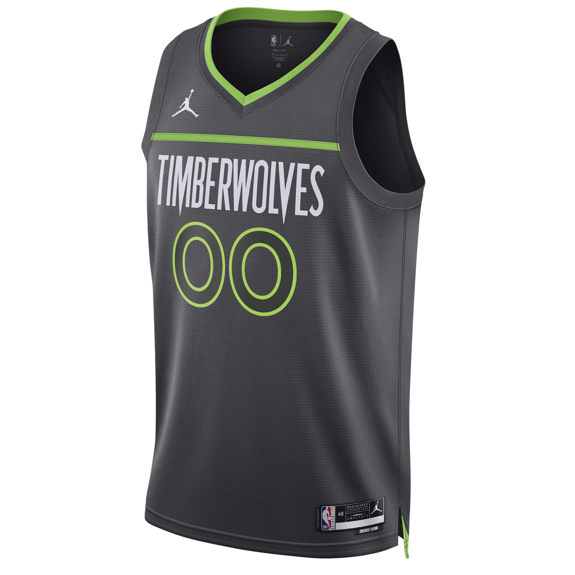 Minnesota Timberwolves Jordans Brand Unisex 2022/23 Swingman Custom Jersey - Statement Edition - Black - vstockx