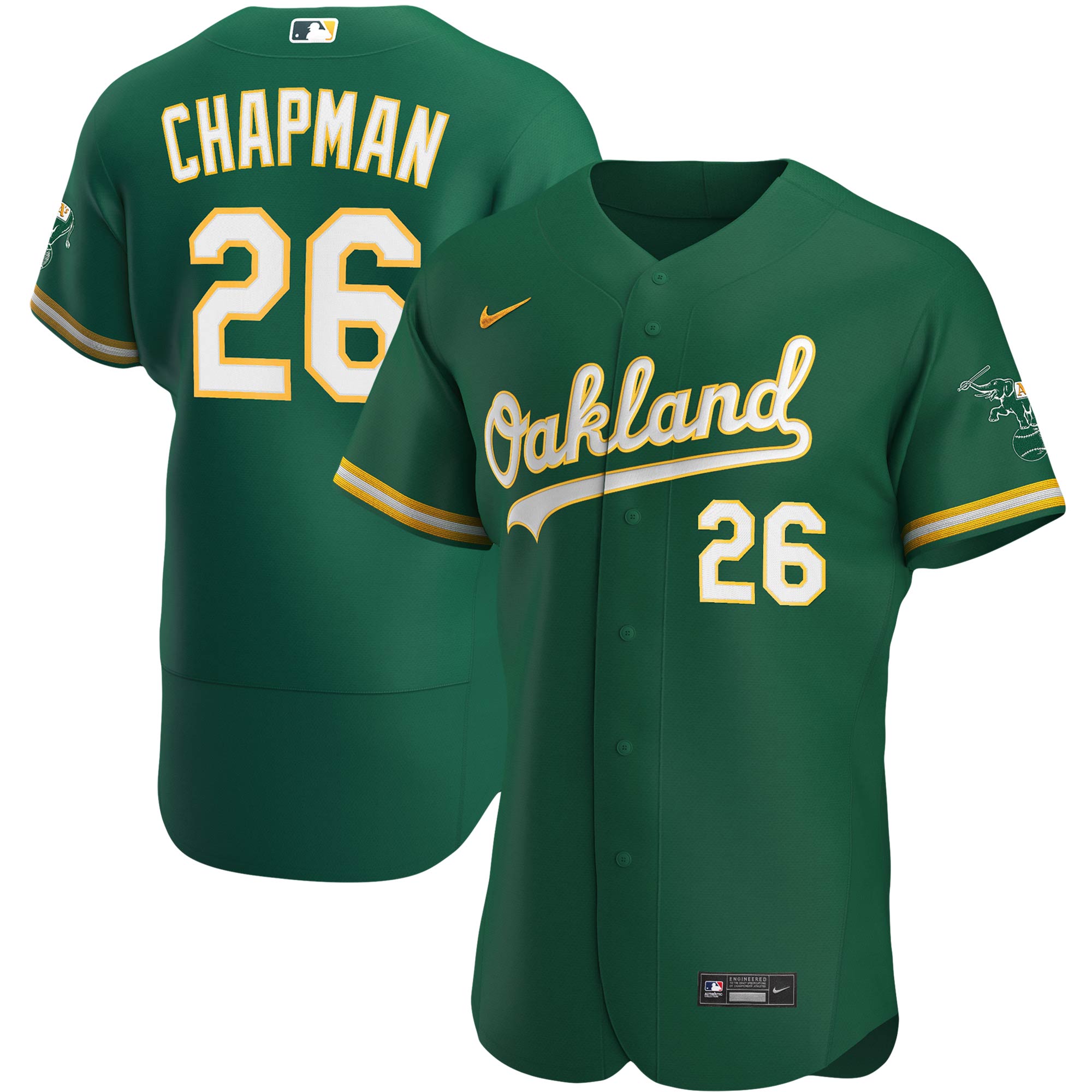 Matt Chapman Oakland Athletics Nike Alternate Authentic Player Jersey - Kelly Green - vstockx