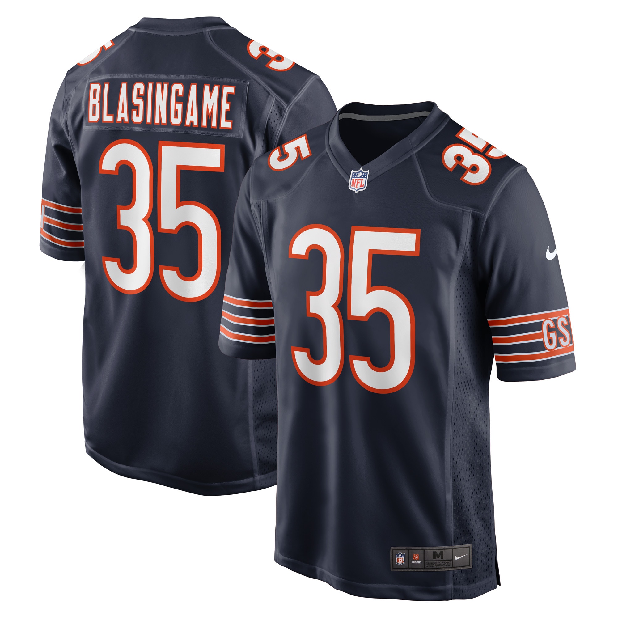 Khari Blasingame Chicago Bears Nike Game Player Jersey - Navy - vstockx