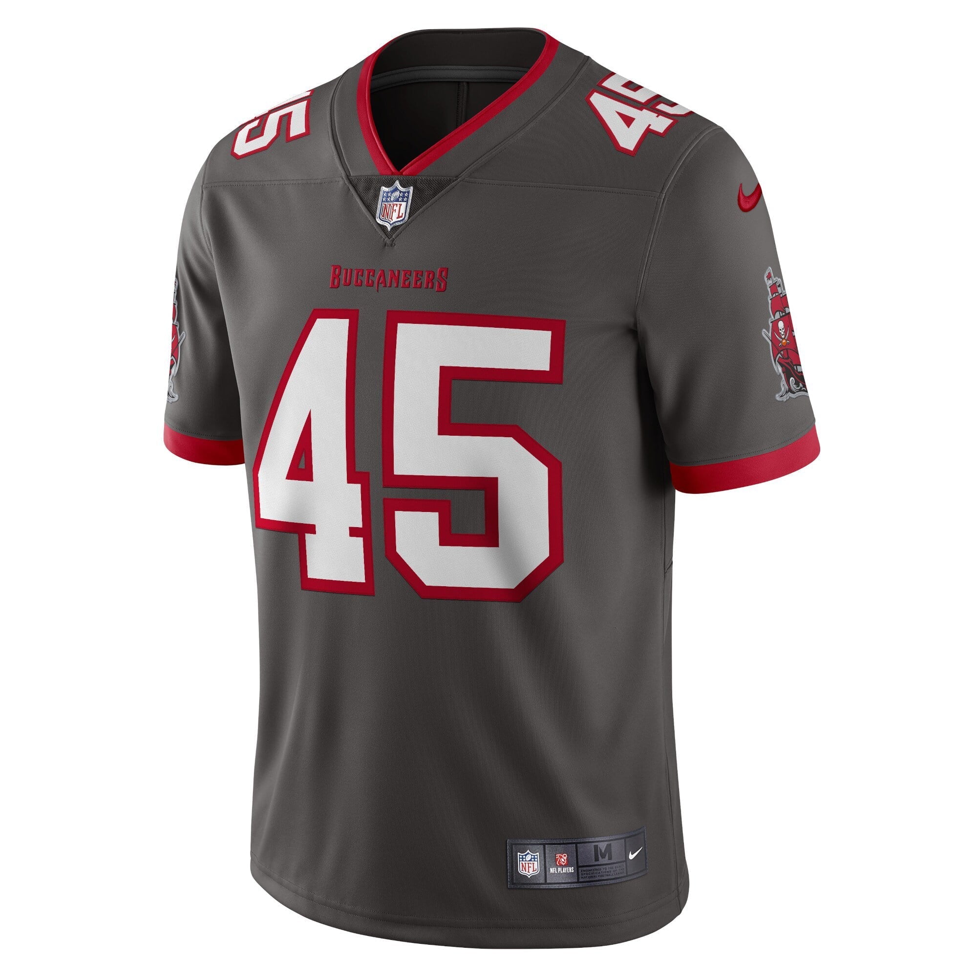 Men's Nike Devin White Pewter Tampa Bay Buccaneers Vapor Limited Jersey - vstockx