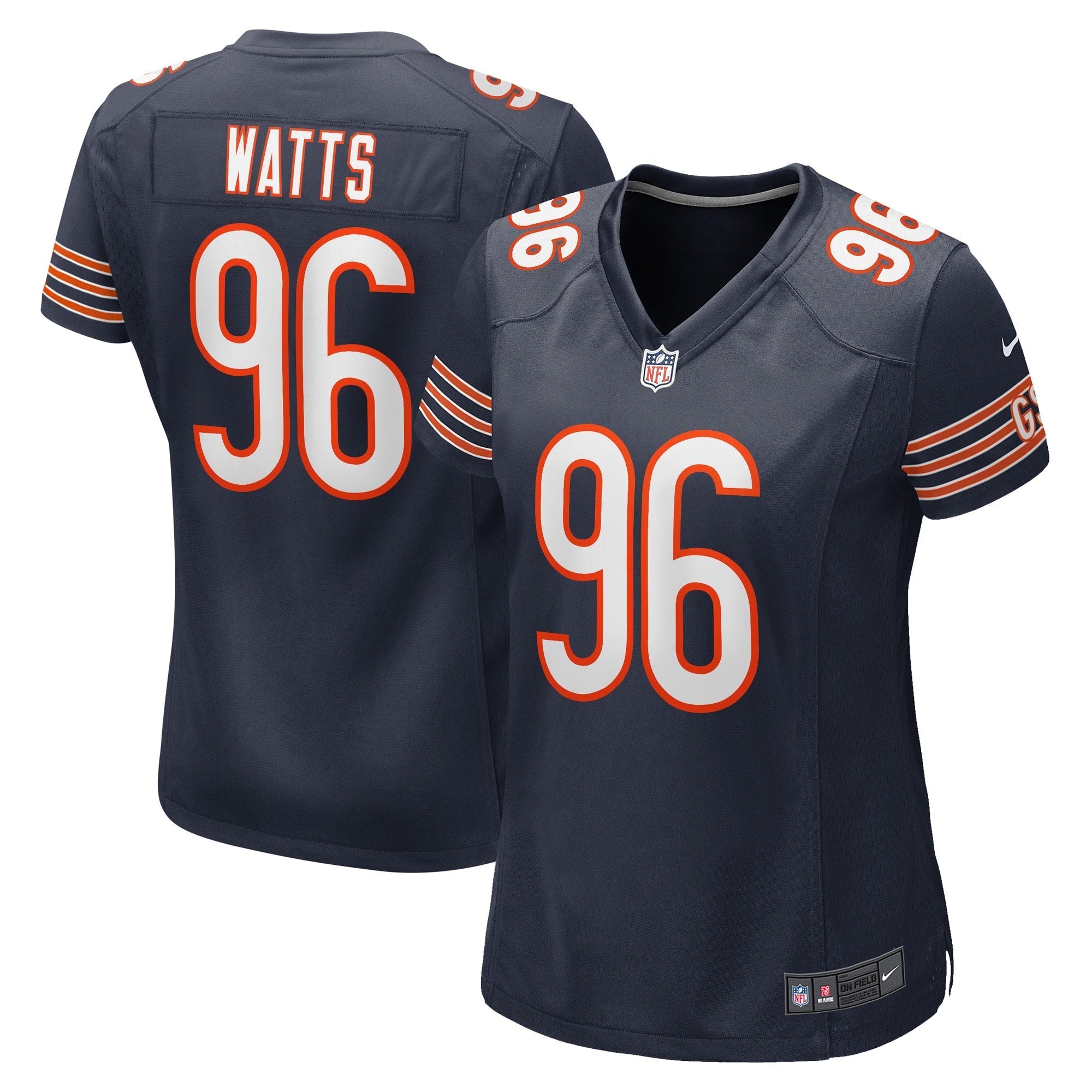 Women's Nike Armon Watts Navy Chicago Bears Game Player Jersey - vstockx