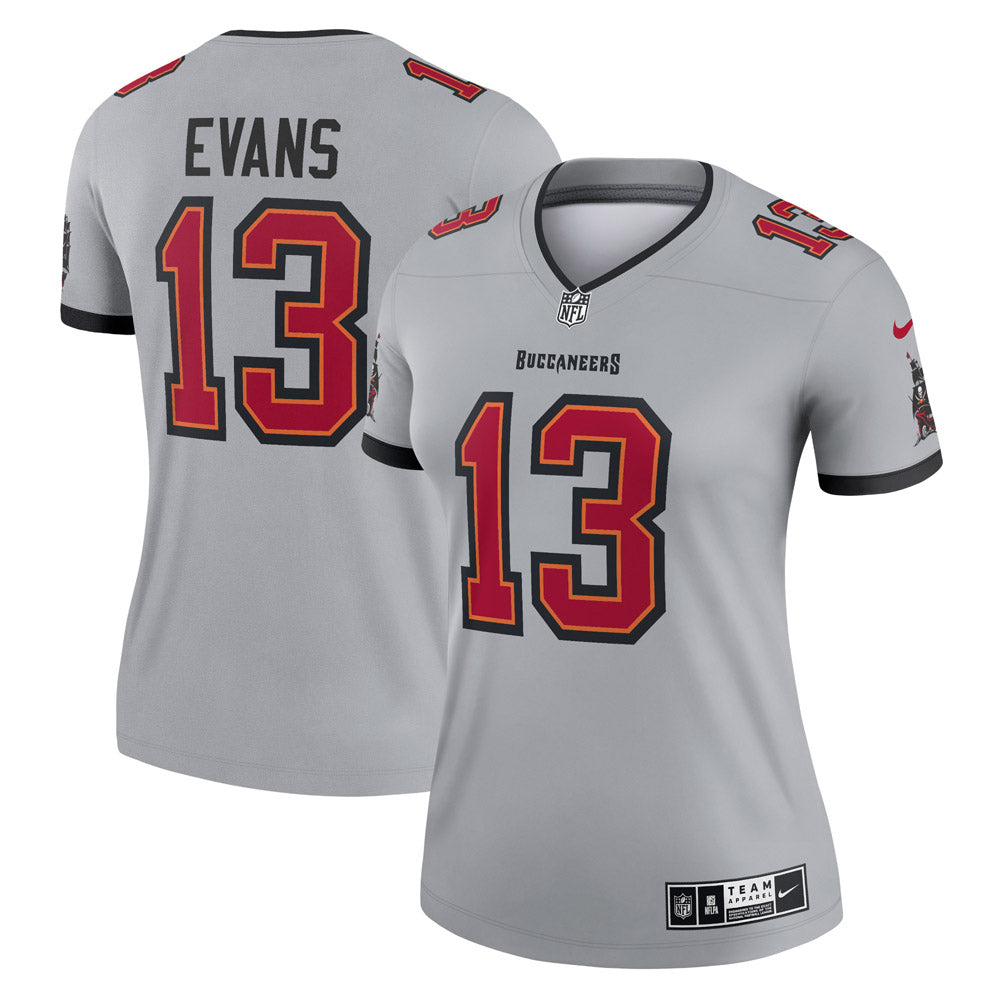 Women's Tampa Bay Buccaneers Mike Evans Inverted Legend Jersey Gray - vstockx
